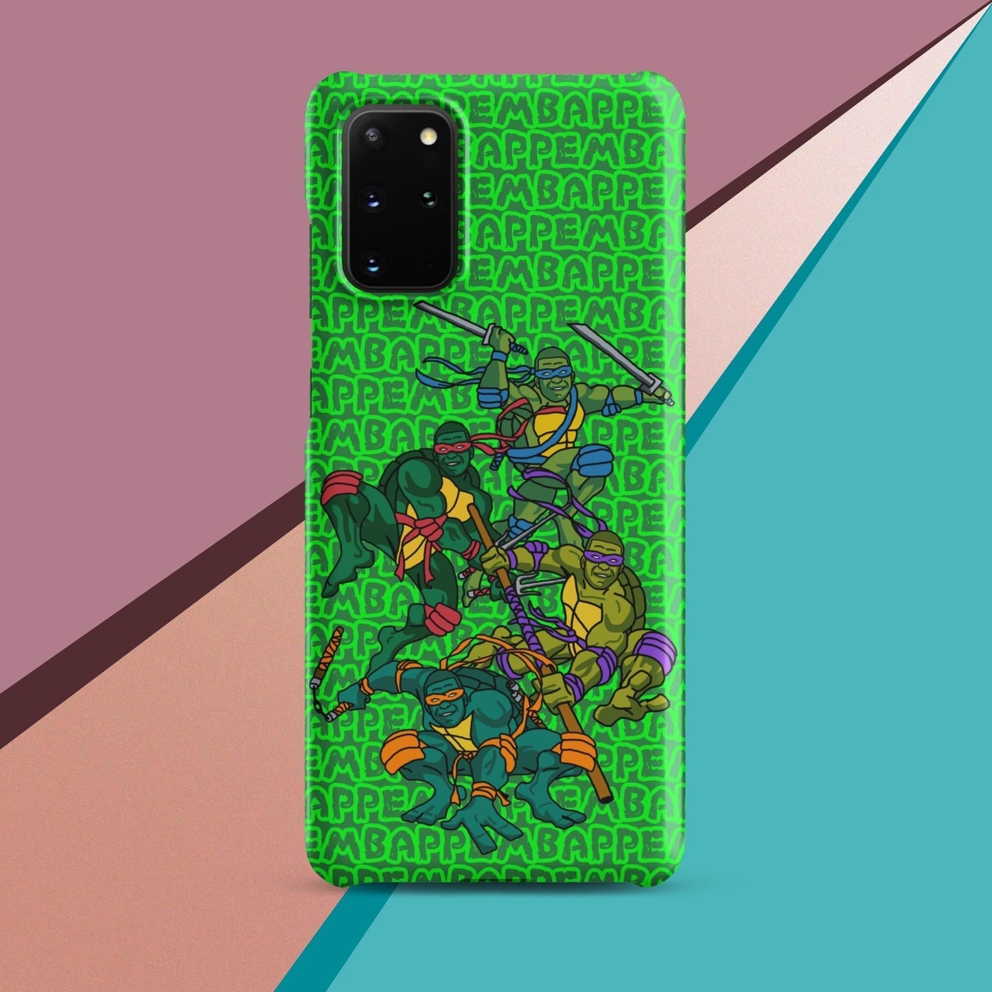 Kylian Mbappe Ninja Turtles funny football/ soccer meme Snap case for Samsung® green Matte Samsung Galaxy S20 Plus Mobile Phone Cases Football Kylian Mbappe Ninja Turtles PSG Real Madrid Next Cult Brand