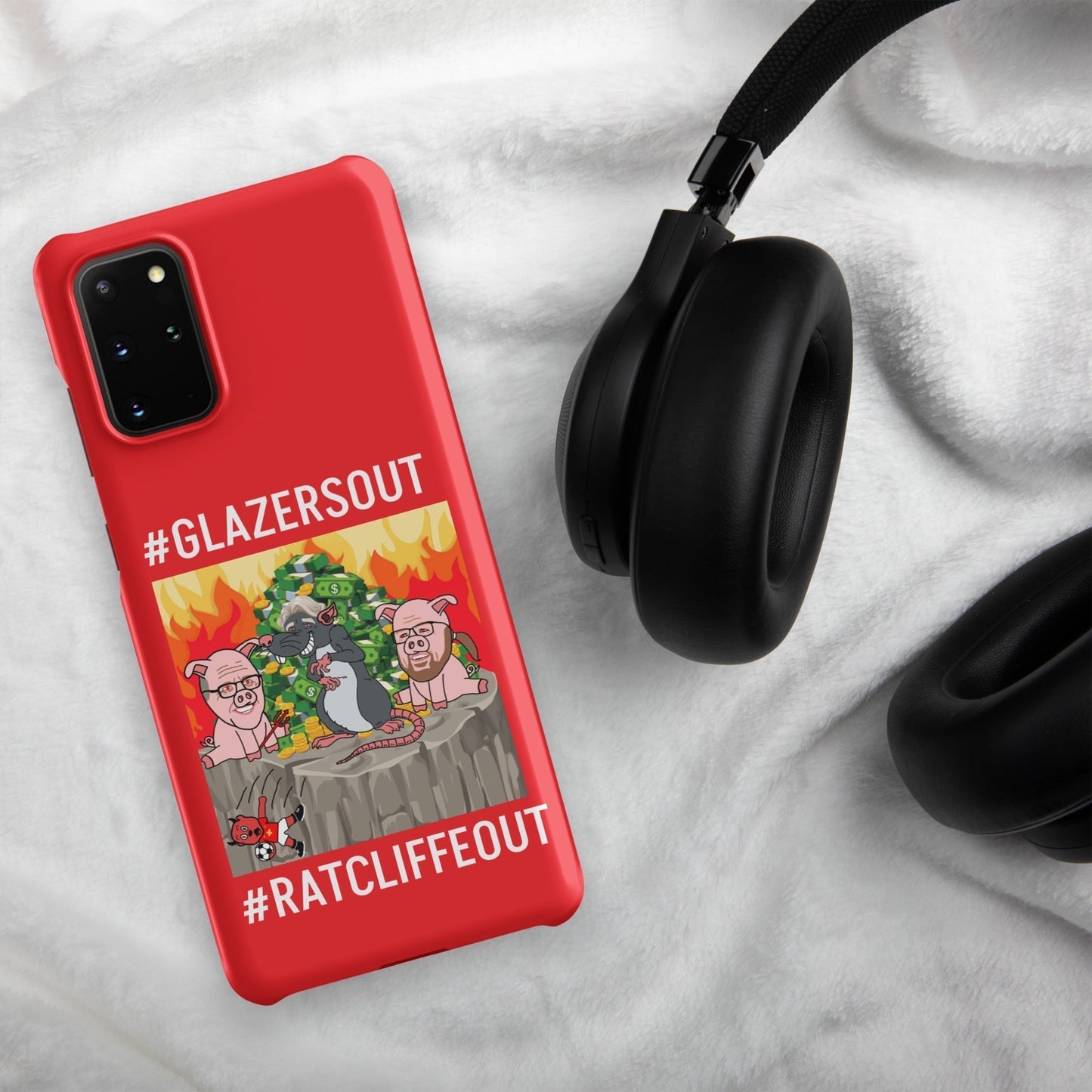 Manchester United Ratcliffe Out, Glazers Out Snap case for Samsung® red Matte Samsung Galaxy S20 Plus Mobile Phone Cases Football GlazersOut Manchester United RatcliffeOut Next Cult Brand