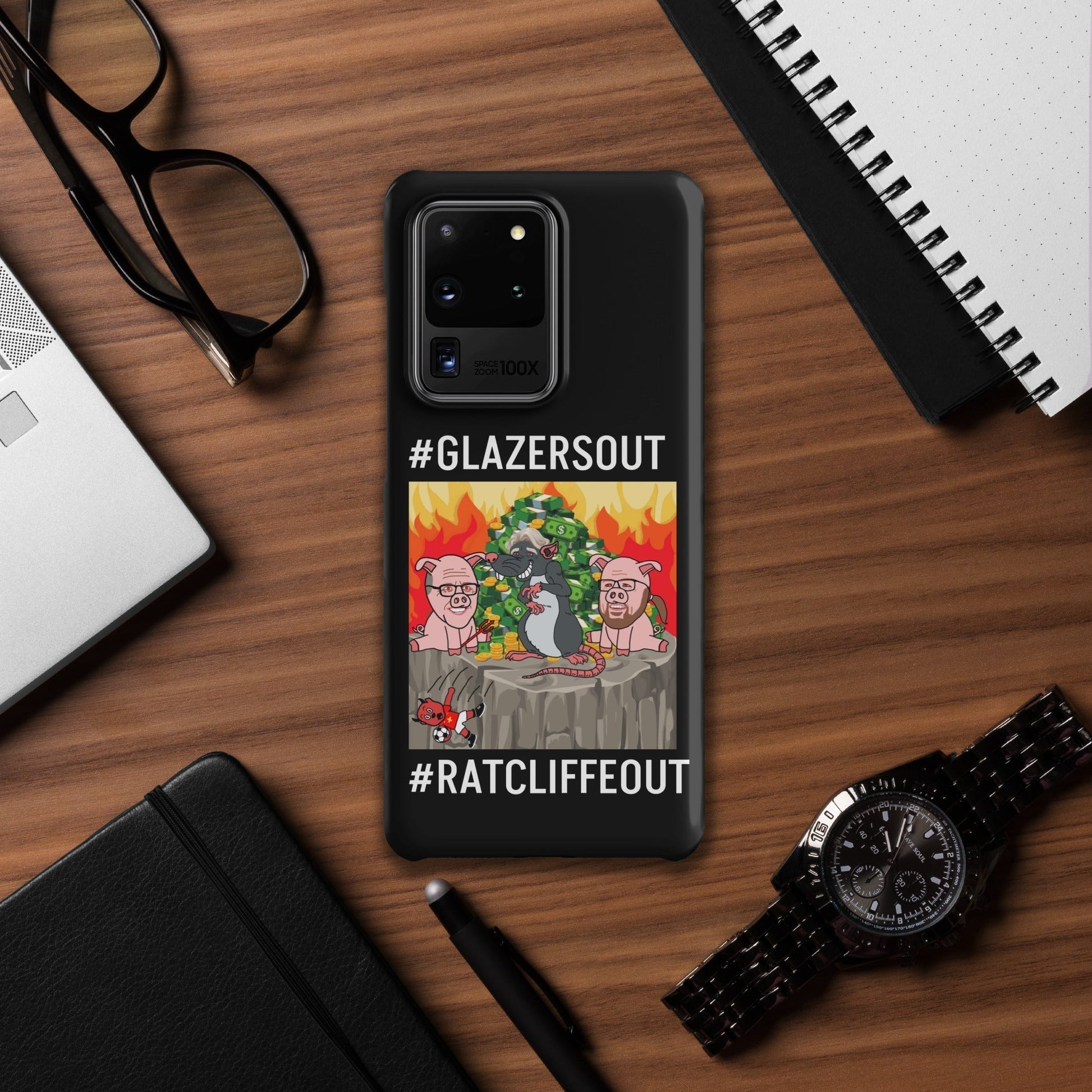 Manchester United Ratcliffe Out, Glazers Out Snap case for Samsung® black Next Cult Brand Football, GlazersOut, Manchester United, RatcliffeOut