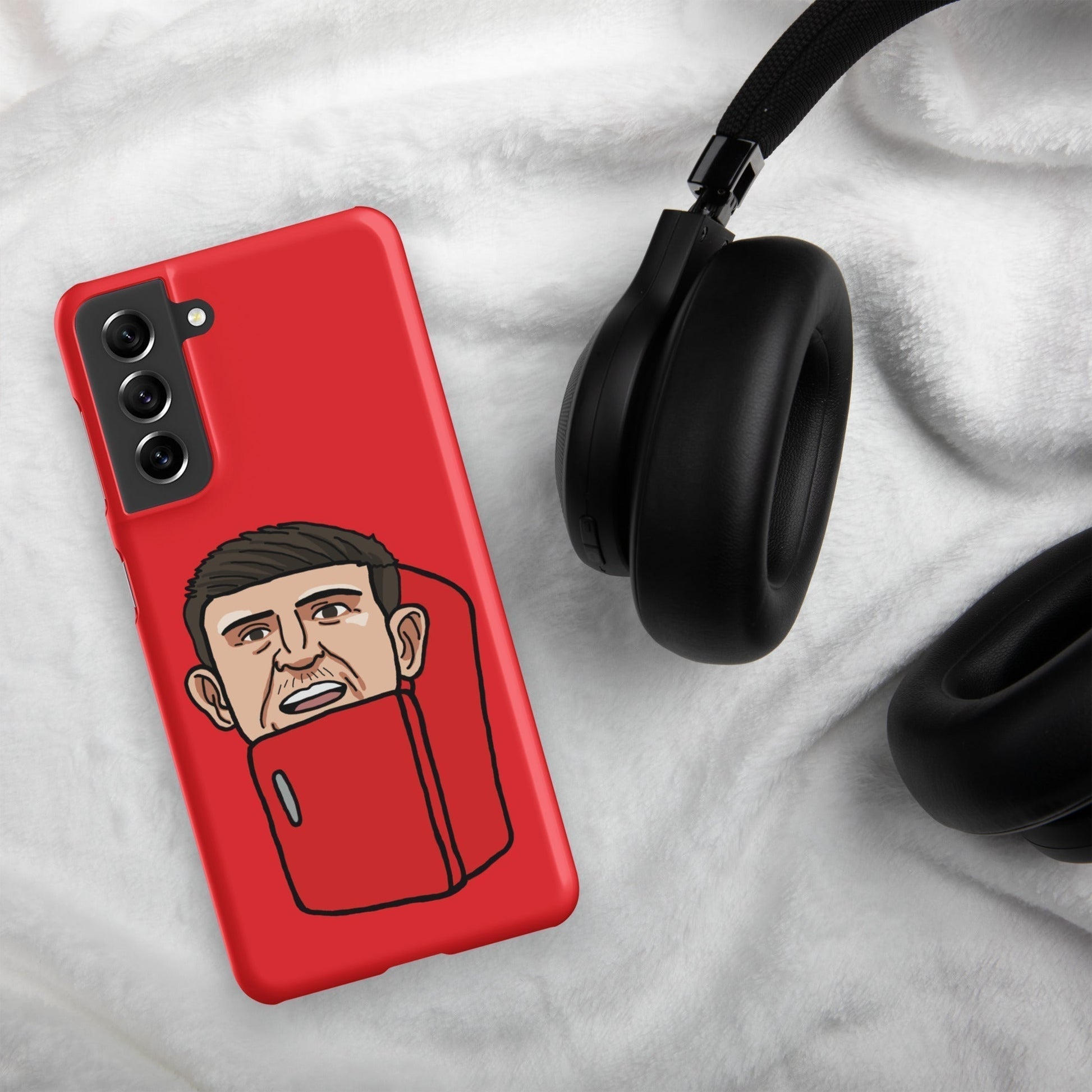 Harry ''The Fridge'' Maguire Snap Case for Samsung® Red Matte Samsung Galaxy S21 Mobile Phone Cases Football Harry Maguire Manchester United The Fridge Next Cult Brand