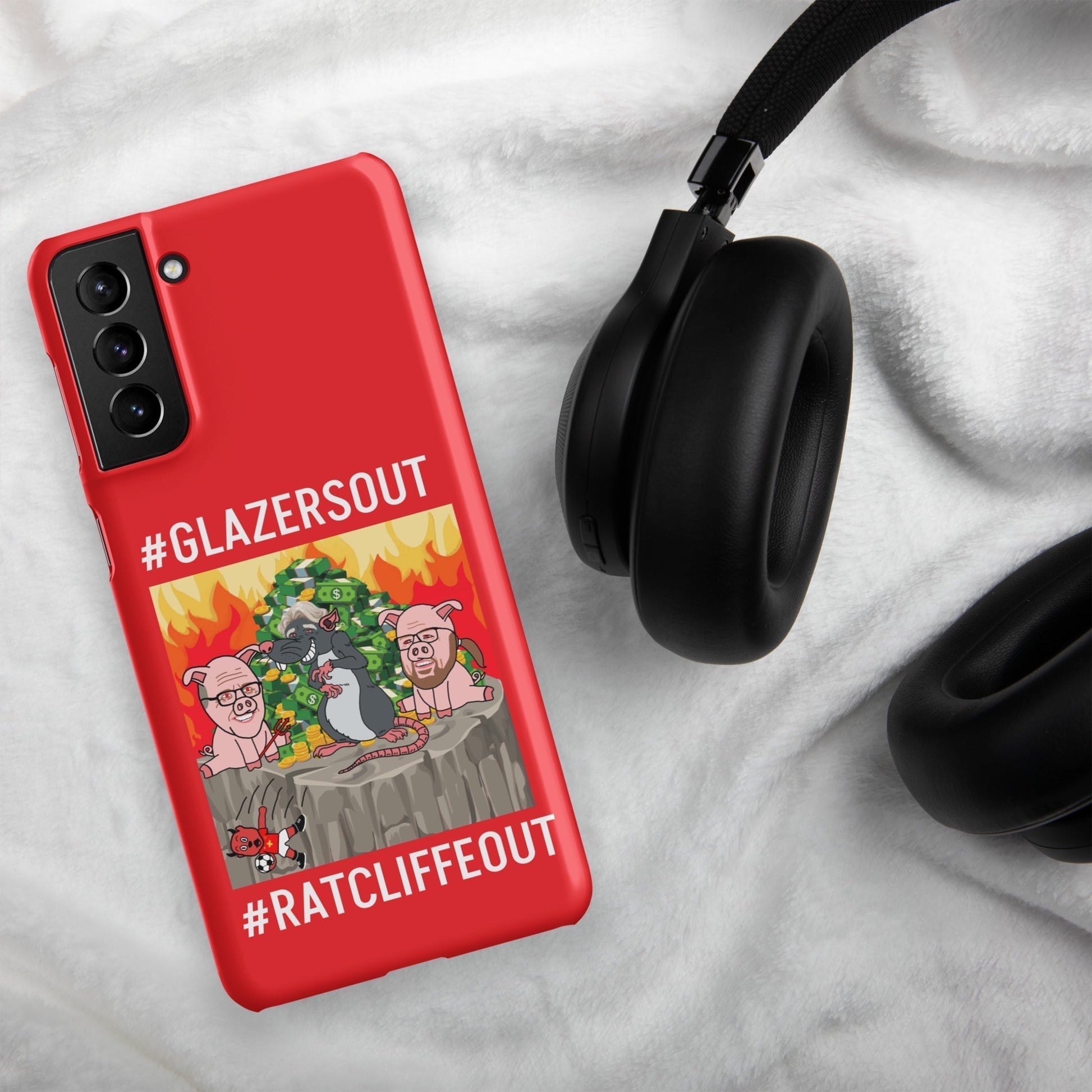 Manchester United Ratcliffe Out, Glazers Out Snap case for Samsung® red Matte Samsung Galaxy S21 Plus Mobile Phone Cases Football GlazersOut Manchester United RatcliffeOut Next Cult Brand