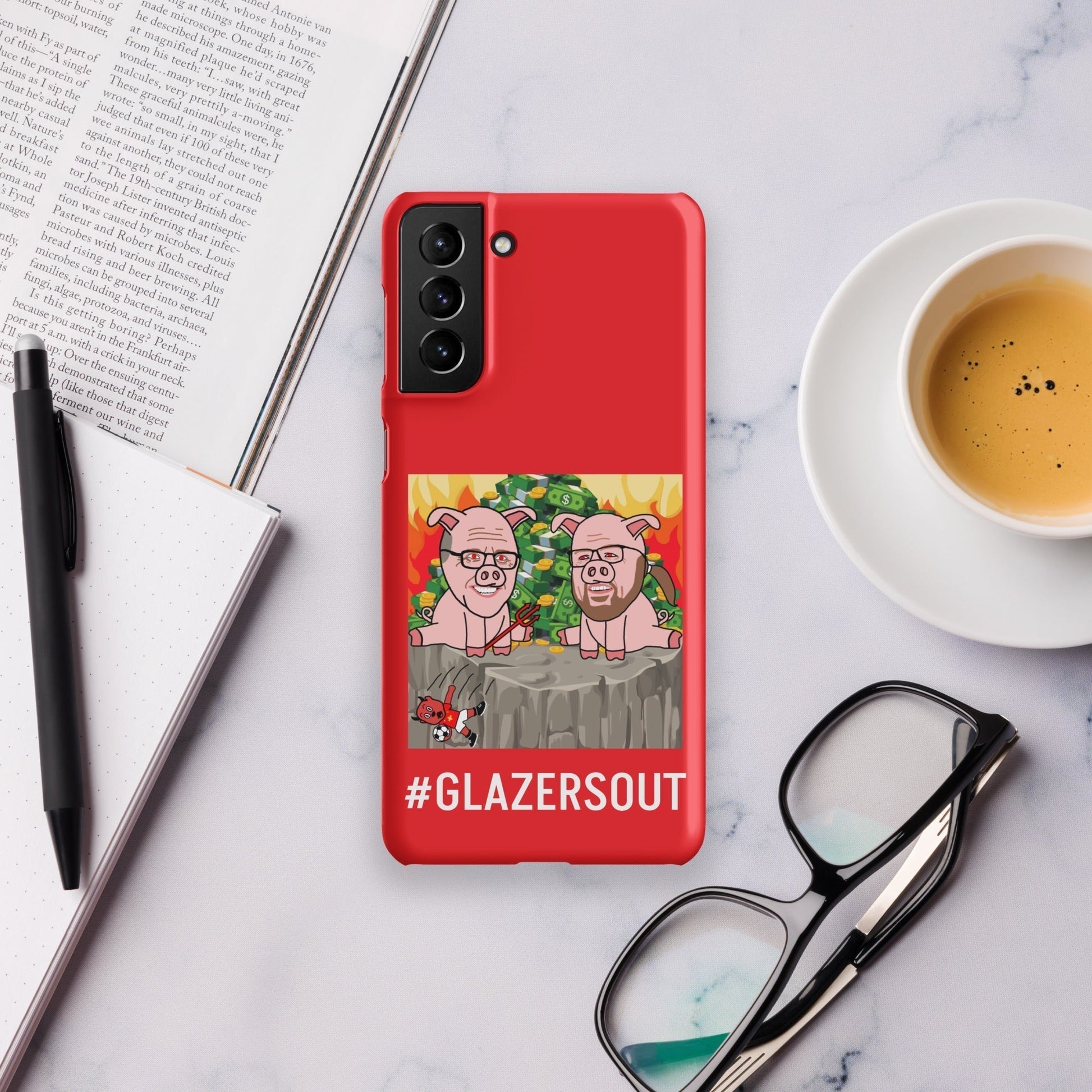 Glazers Out Manchester United Snap case for Samsung® red Matte Samsung Galaxy S21 Plus Mobile Phone Cases Football GlazersOut Manchester United Next Cult Brand