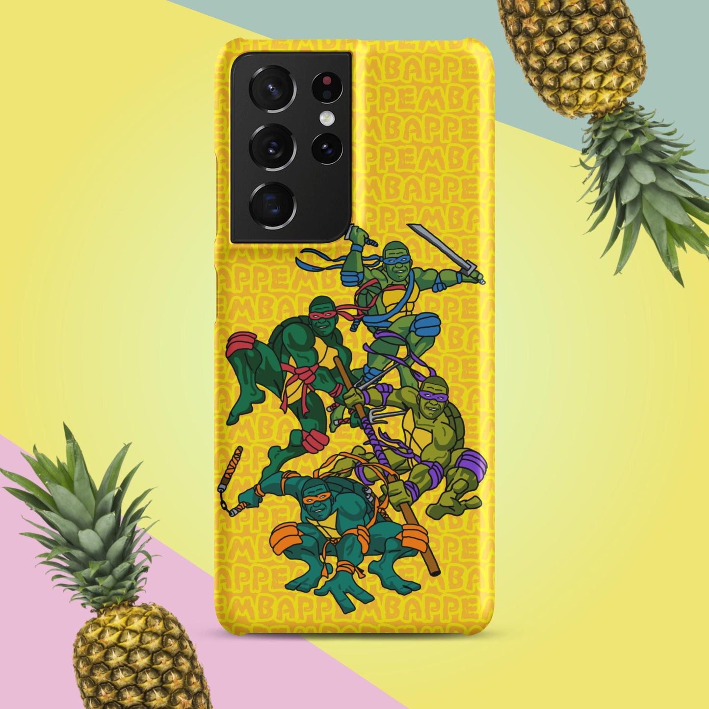 Kylian Mbappe Ninja Turtles funny football/ soccer meme Snap case for Samsung® yellow Next Cult Brand Football, Kylian Mbappe, Ninja Turtles, PSG