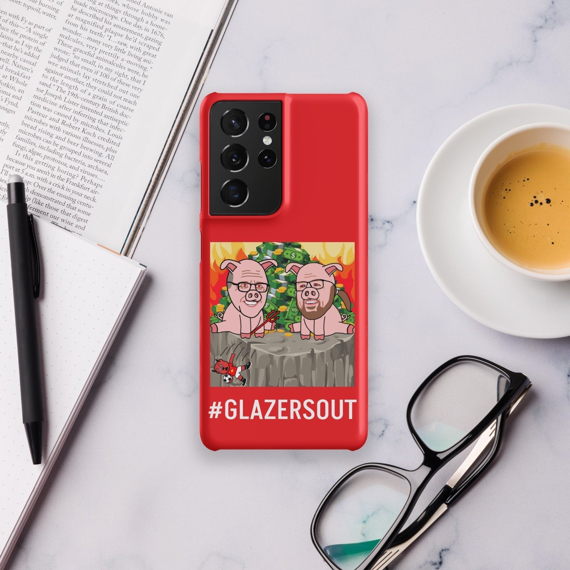 Glazers Out Manchester United Snap case for Samsung® red Matte Samsung Galaxy S21 Ultra Mobile Phone Cases Football GlazersOut Manchester United Next Cult Brand