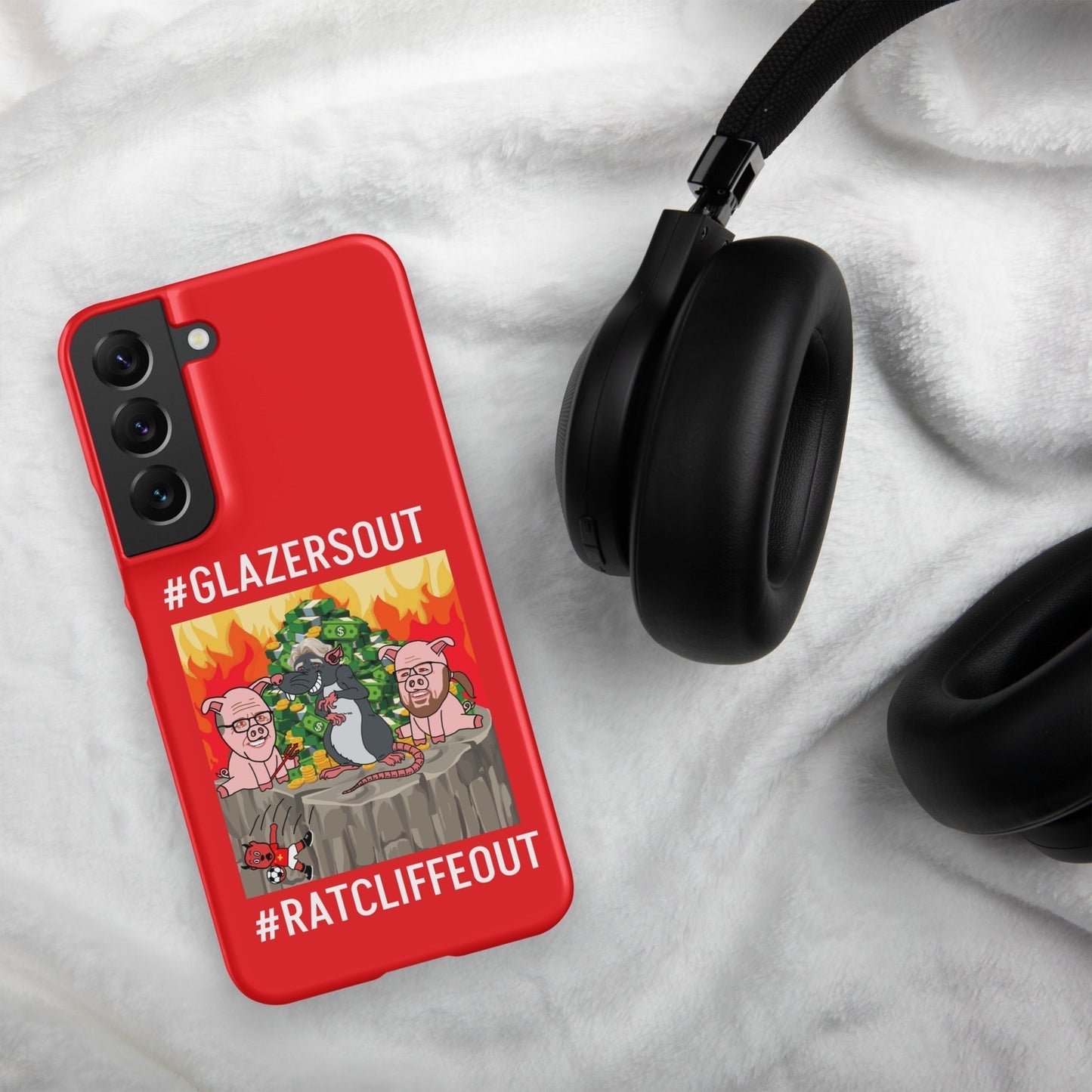 Manchester United Ratcliffe Out, Glazers Out Snap case for Samsung® red Matte Samsung Galaxy S22 Mobile Phone Cases Football GlazersOut Manchester United RatcliffeOut Next Cult Brand