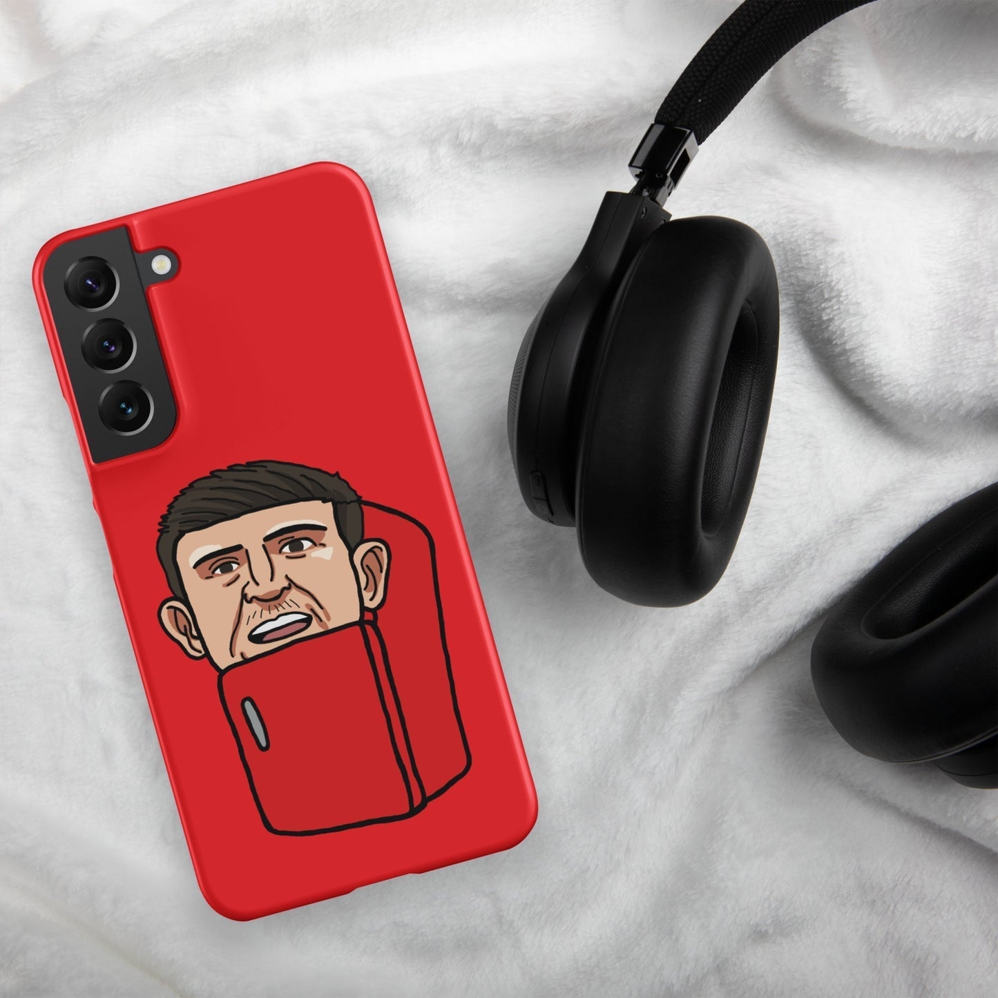 Harry ''The Fridge'' Maguire Snap Case for Samsung® Red Matte Samsung Galaxy S22 Plus Mobile Phone Cases Football Harry Maguire Manchester United The Fridge Next Cult Brand