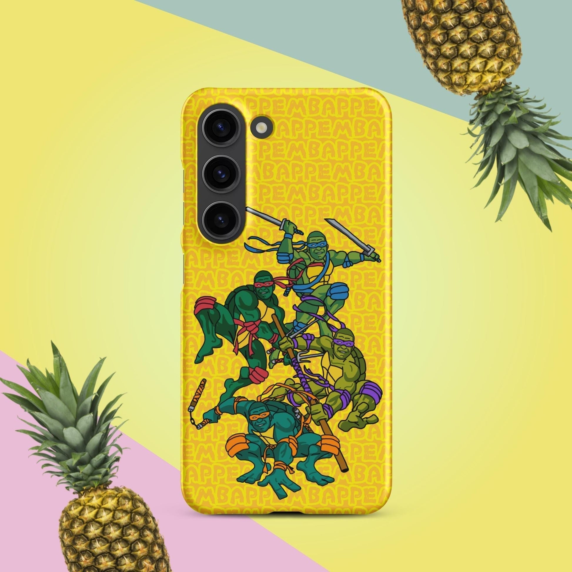 Kylian Mbappe Ninja Turtles funny football/ soccer meme Snap case for Samsung® yellow Next Cult Brand Football, Kylian Mbappe, Ninja Turtles, PSG