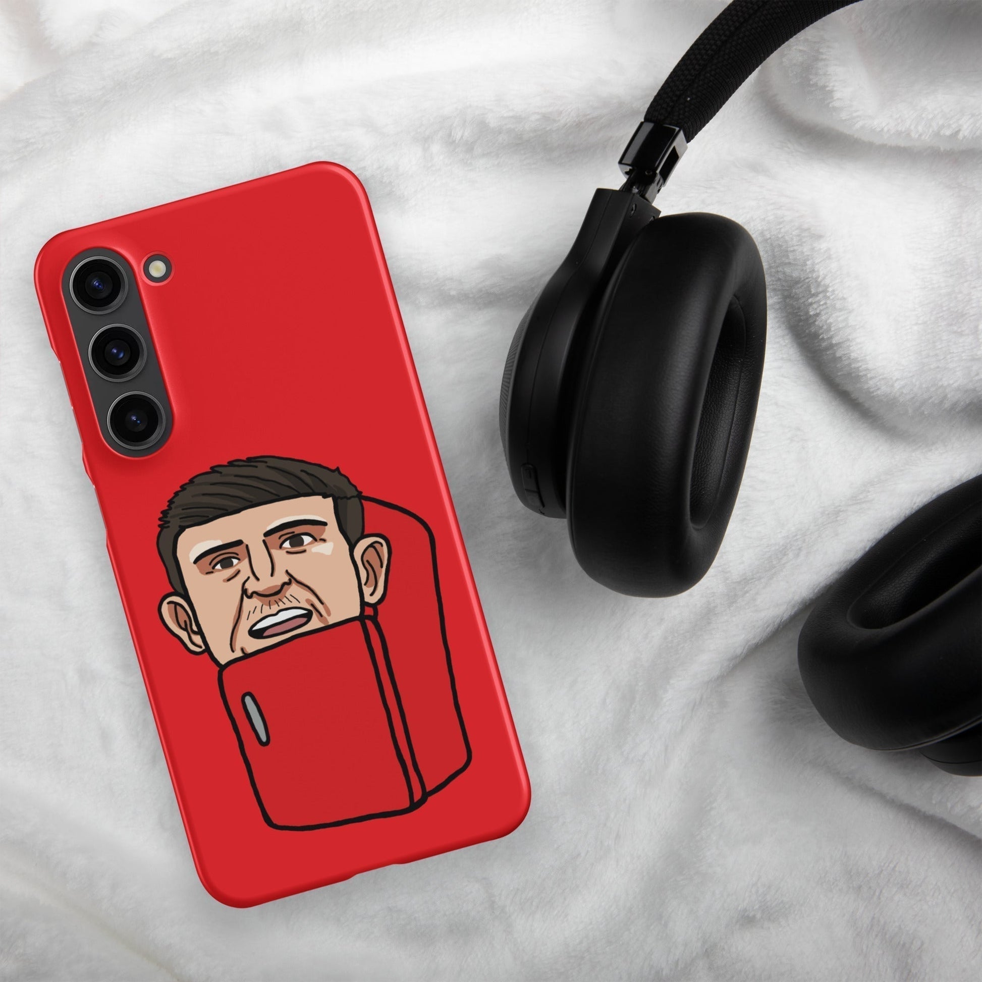 Harry ''The Fridge'' Maguire Snap Case for Samsung® Red Matte Samsung Galaxy S23 Plus Mobile Phone Cases Football Harry Maguire Manchester United The Fridge Next Cult Brand