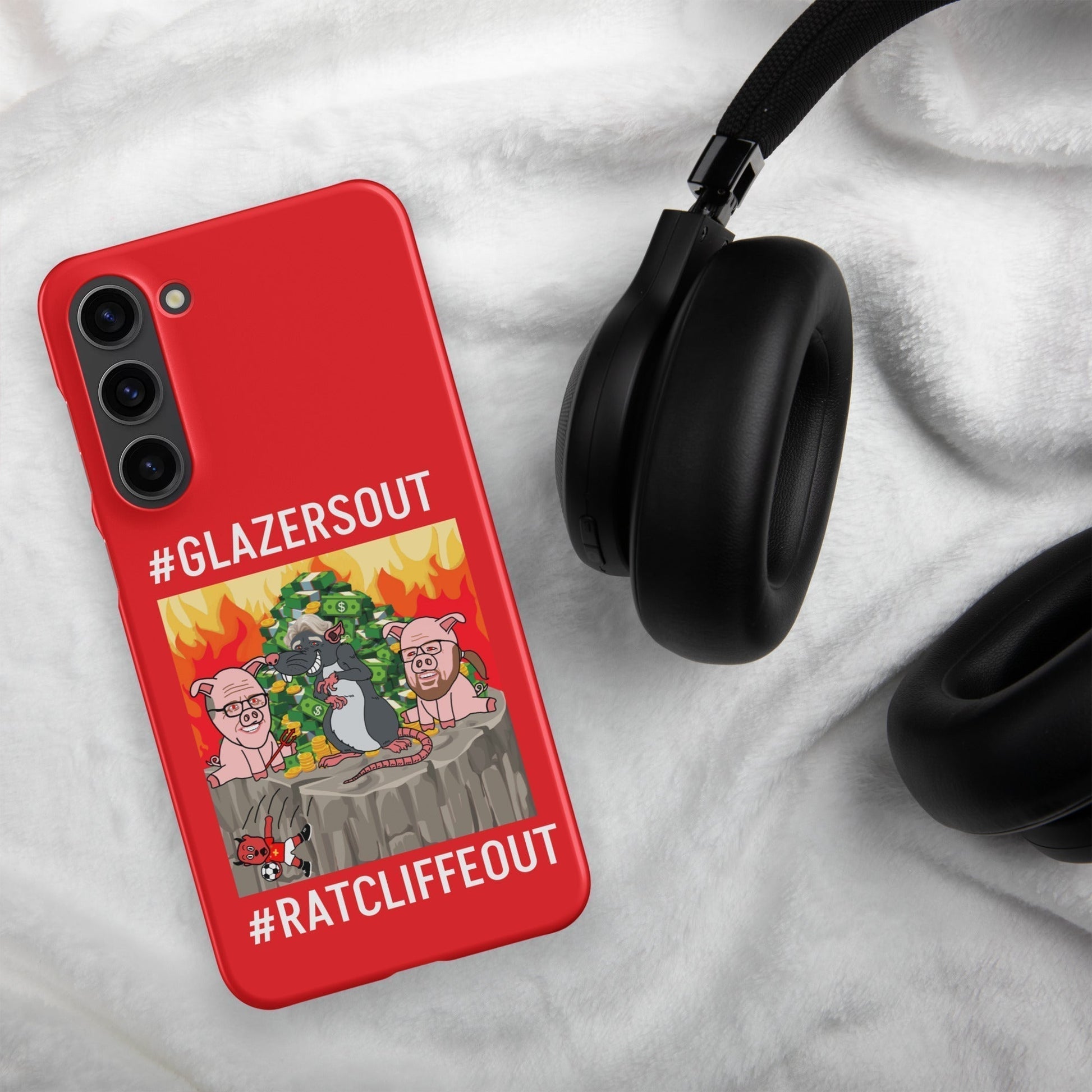 Manchester United Ratcliffe Out, Glazers Out Snap case for Samsung® red Matte Samsung Galaxy S23 Plus Mobile Phone Cases Football GlazersOut Manchester United RatcliffeOut Next Cult Brand