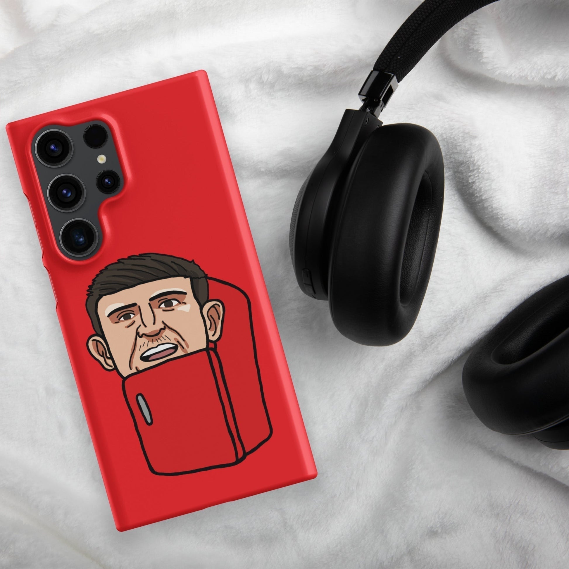 Harry ''The Fridge'' Maguire Snap Case for Samsung® Red Matte Samsung Galaxy S23 Ultra Mobile Phone Cases Football Harry Maguire Manchester United The Fridge Next Cult Brand