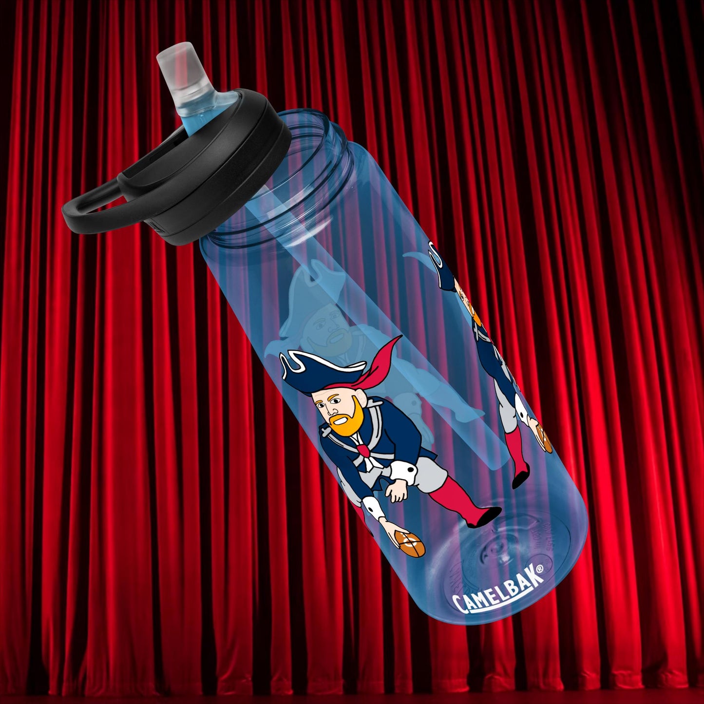 Bill Burrdy New England Patriots NFL Tom Brady Bill Burr Sports water bottle Next Cult Brand American Football, Bill Burr, Monday Morning Podcast, New England Patriots, NFL, Podcasts, Stand-up Comedy