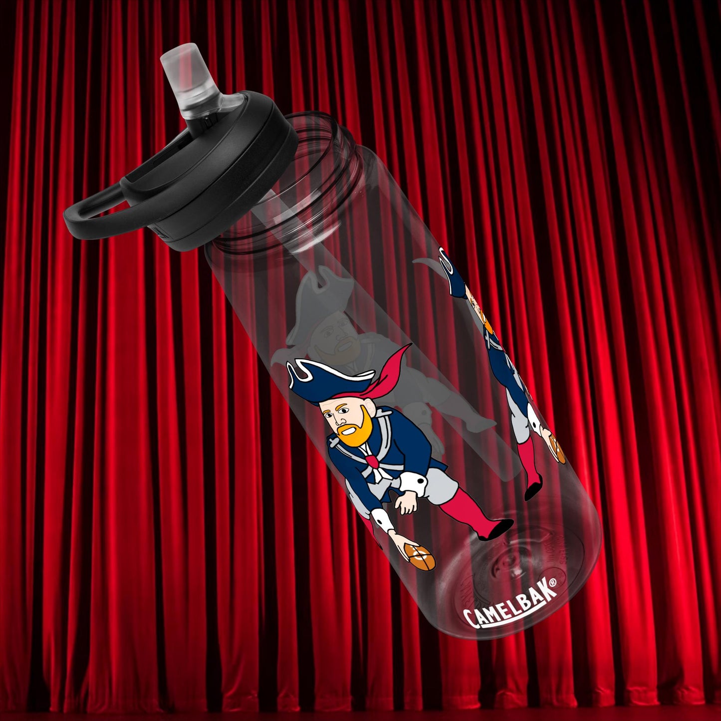 Bill Burrdy New England Patriots NFL Tom Brady Bill Burr Sports water bottle Next Cult Brand American Football, Bill Burr, Monday Morning Podcast, New England Patriots, NFL, Podcasts, Stand-up Comedy