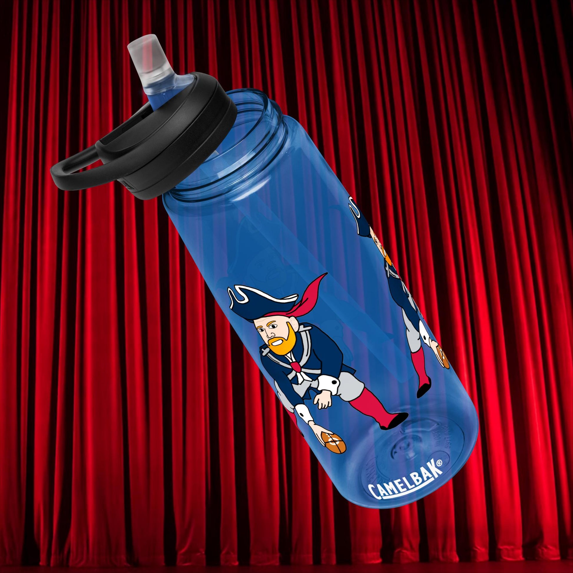 Bill Burrdy New England Patriots NFL Tom Brady Bill Burr Sports water bottle Next Cult Brand American Football, Bill Burr, Monday Morning Podcast, New England Patriots, NFL, Podcasts, Stand-up Comedy