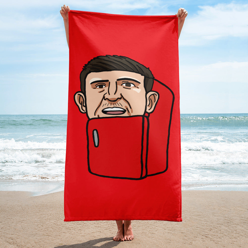 Harry ''The Fridge'' Maguire Towel Red Next Cult Brand Football, Harry Maguire, Manchester United, The Fridge