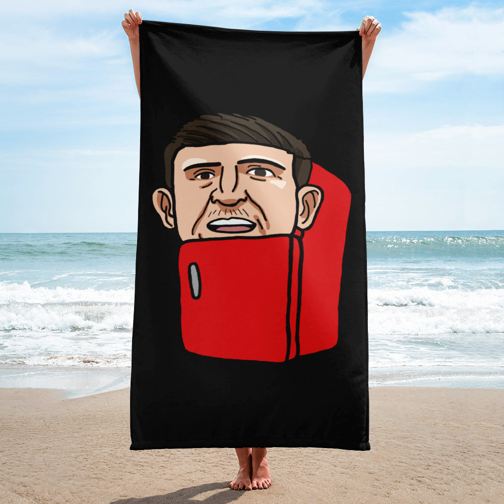 Harry ''The Fridge'' Maguire Towel Black Next Cult Brand Football, Harry Maguire, Manchester United, The Fridge