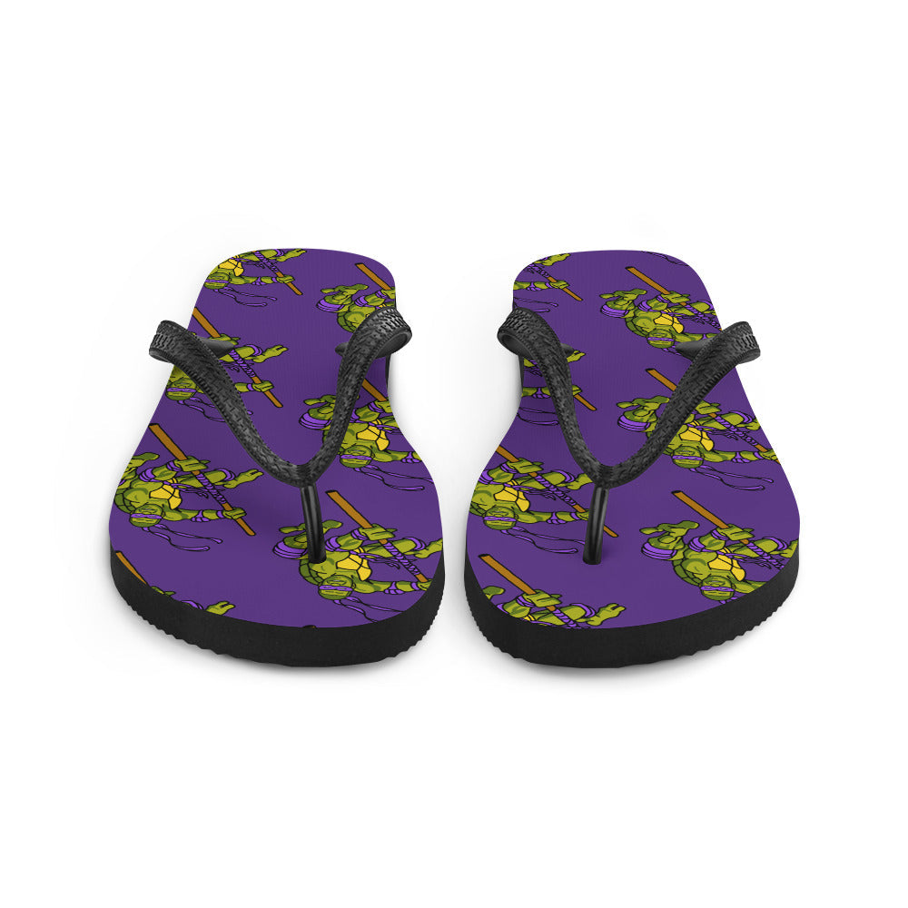 Kylian Mbappe Purple Ninja Turtle Donatello Flip-Flops Next Cult Brand Donatello, Football, Kylian Mbappe, Ninja Turtles, PSG