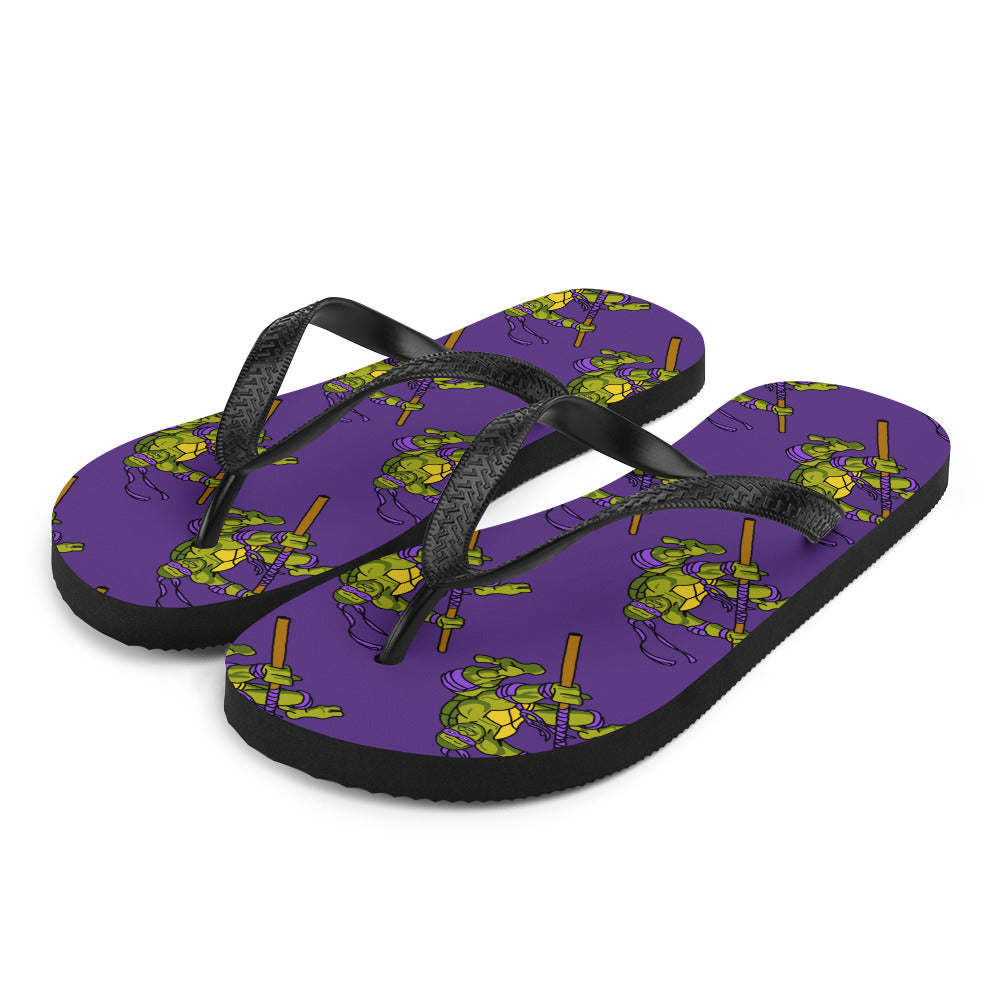 Kylian Mbappe Purple Ninja Turtle Donatello Flip-Flops Next Cult Brand Donatello, Football, Kylian Mbappe, Ninja Turtles, PSG