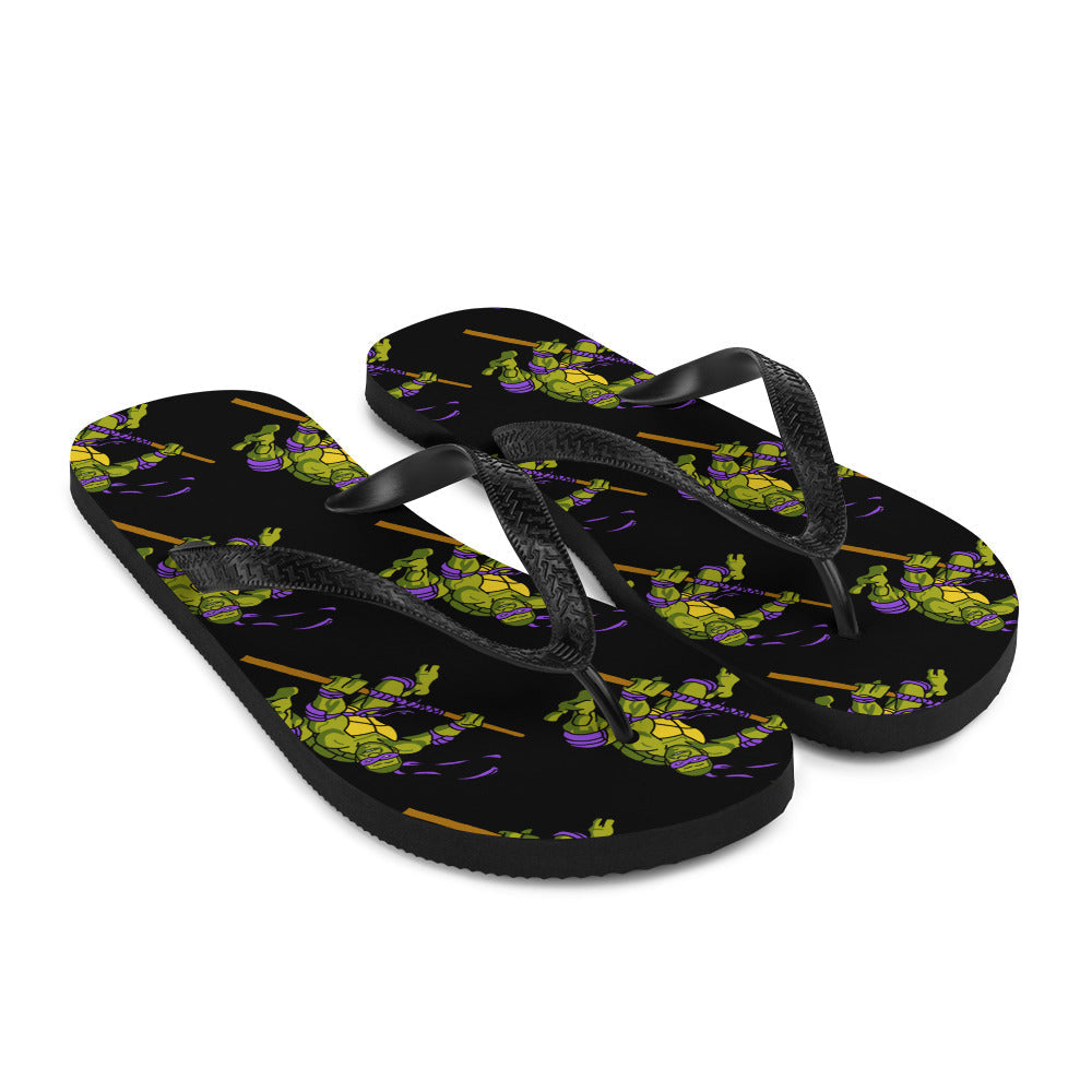 Kylian Mbappe Purple Ninja Turtle Donatello Flip-Flops Next Cult Brand Donatello, Football, Kylian Mbappe, Ninja Turtles, PSG