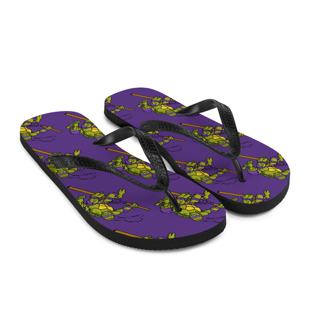 Kylian Mbappe Purple Ninja Turtle Donatello Flip-Flops Next Cult Brand Donatello, Football, Kylian Mbappe, Ninja Turtles, PSG