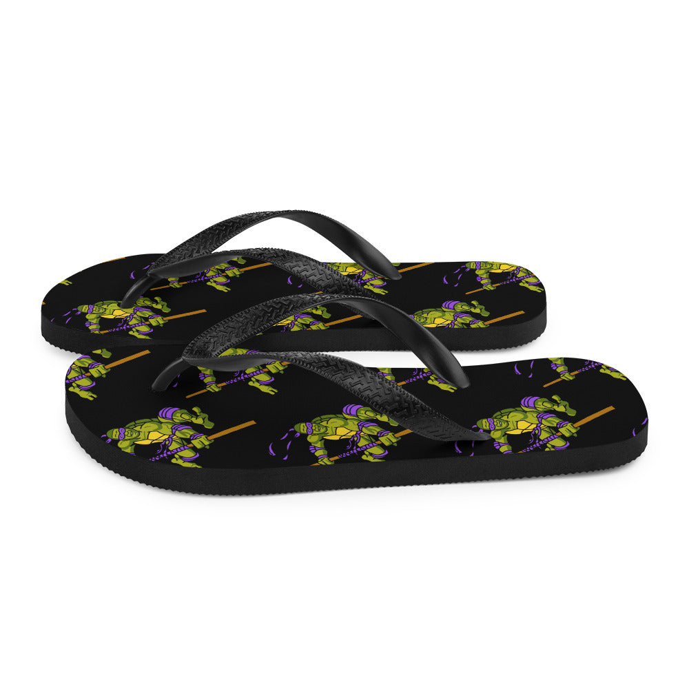 Kylian Mbappe Purple Ninja Turtle Donatello Flip-Flops Next Cult Brand Donatello, Football, Kylian Mbappe, Ninja Turtles, PSG