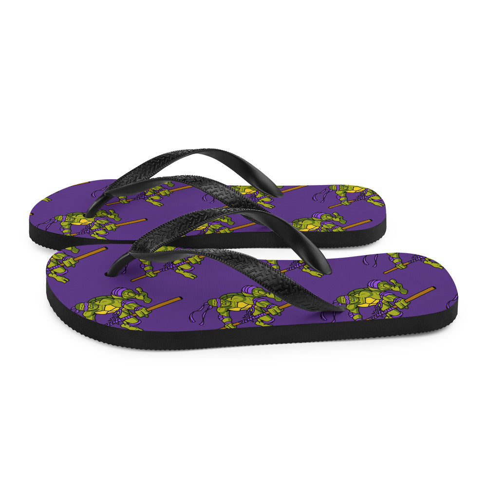 Kylian Mbappe Purple Ninja Turtle Donatello Flip-Flops Next Cult Brand Donatello, Football, Kylian Mbappe, Ninja Turtles, PSG