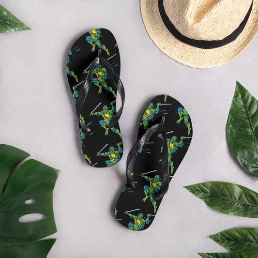 Kylian Mbappe Blue Ninja Turtle Leonardo Flip-Flops Next Cult Brand Football, Kylian Mbappe, Leonardo, Ninja Turtles, PSG