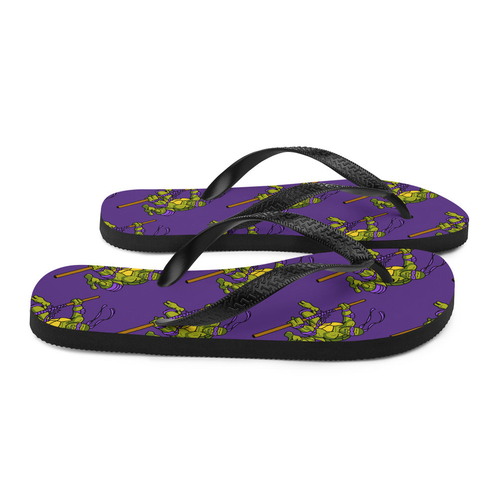 Kylian Mbappe Purple Ninja Turtle Donatello Flip-Flops Next Cult Brand Donatello, Football, Kylian Mbappe, Ninja Turtles, PSG