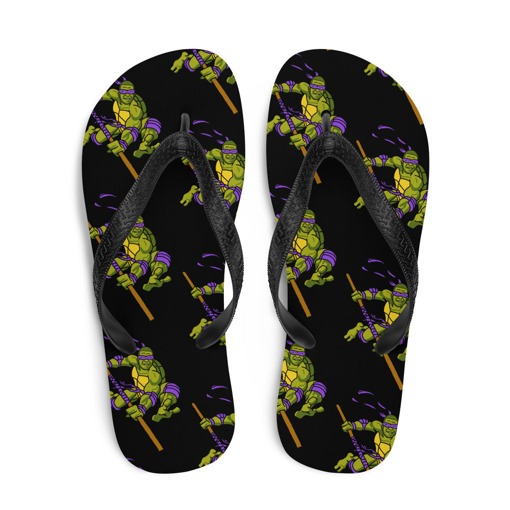 Kylian Mbappe Purple Ninja Turtle Donatello Flip-Flops Next Cult Brand Donatello, Football, Kylian Mbappe, Ninja Turtles, PSG