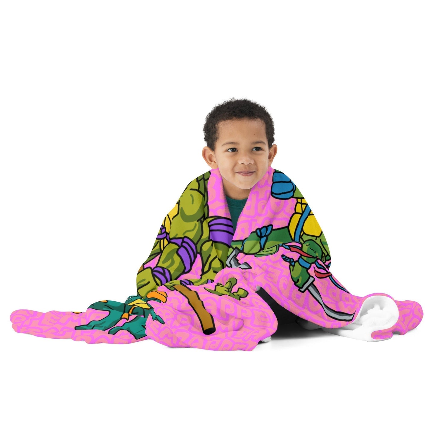 Kylian Mbappe Ninja Turtles funny football/ soccer meme Throw Blanket pink Default Title Blankets Football Kylian Mbappe Ninja Turtles PSG Real Madrid Next Cult Brand