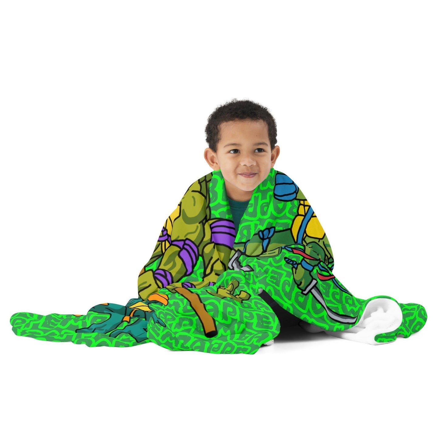 Kylian Mbappe Ninja Turtles funny football/ soccer meme Throw Blanket green Default Title Blankets Football Kylian Mbappe Ninja Turtles PSG Real Madrid Next Cult Brand