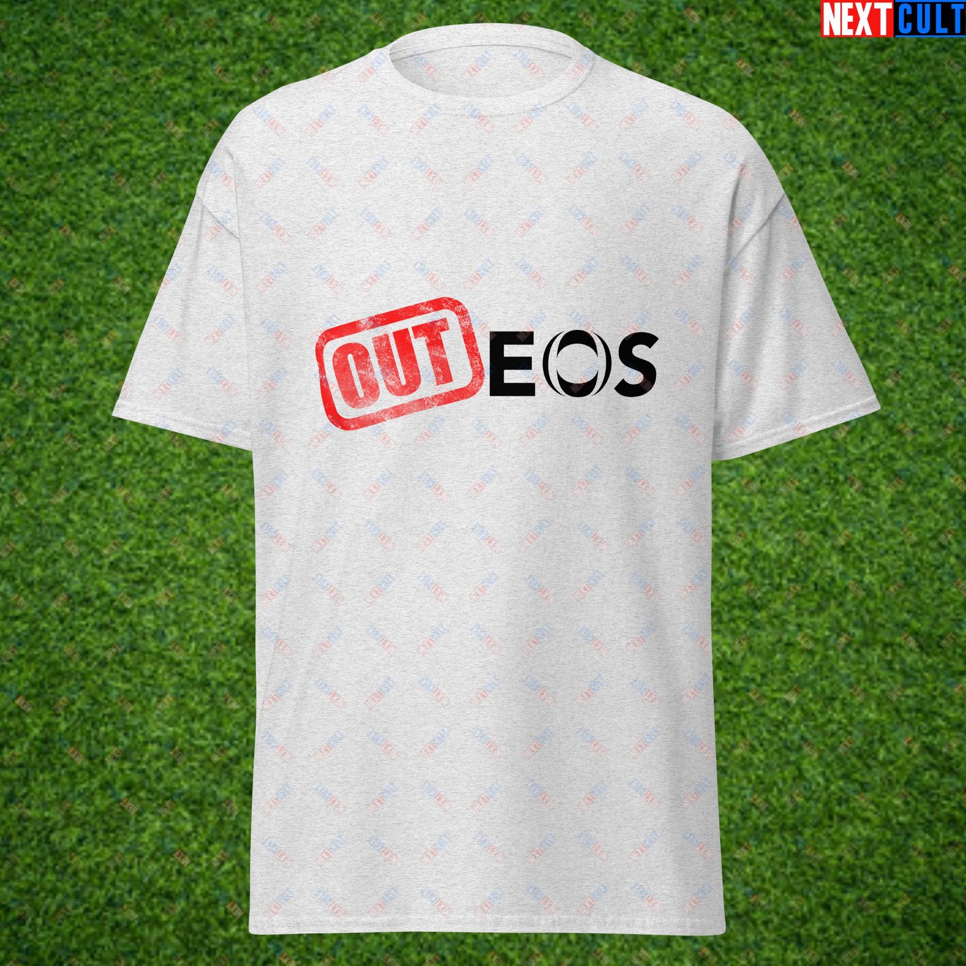 OUTEOS INEOS OUT Manchester United Protest Against Glazers, Ratcliffe and Ineos Unisex tee Ash T-shirts Football GlazersOut Manchester United RatcliffeOut Next Cult Brand