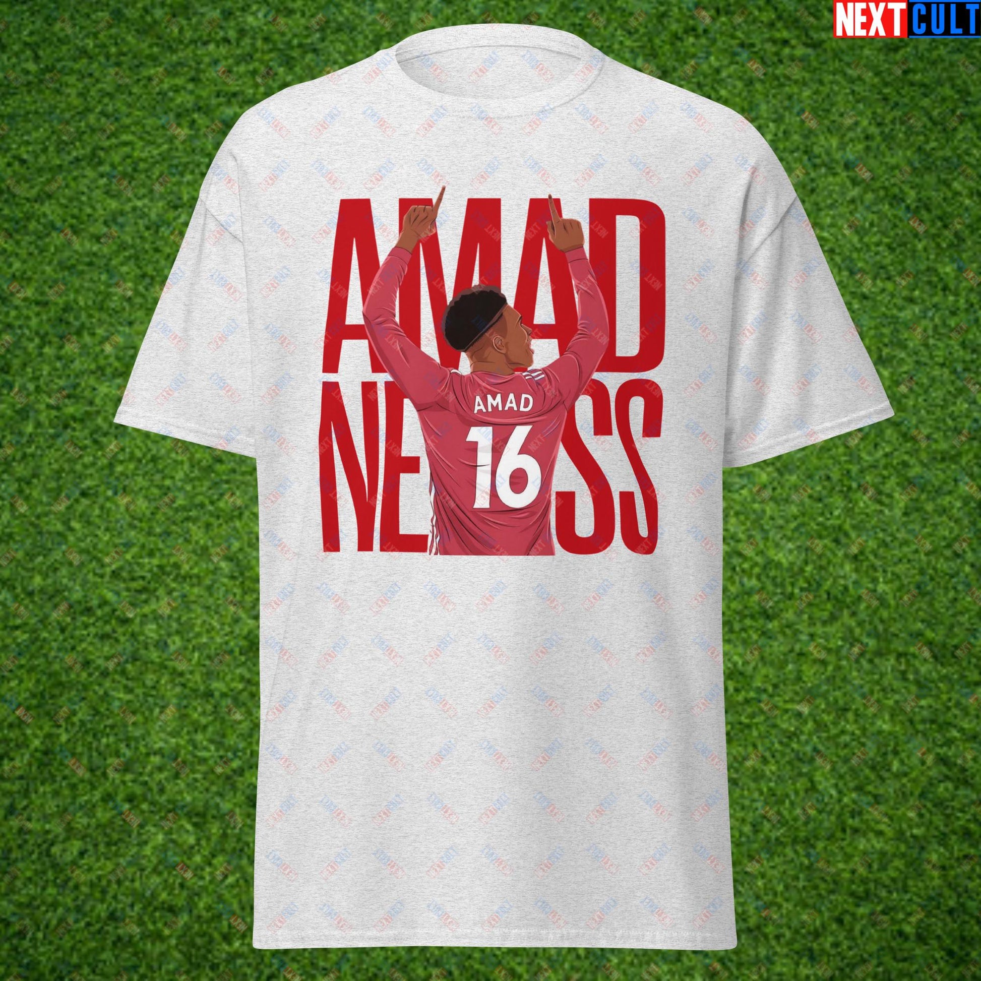 AMADNESS Amad Diallo Manchester United Funny Meme Cartoon Unisex tee Ash T-shirts Football Manchester United Next Cult Brand