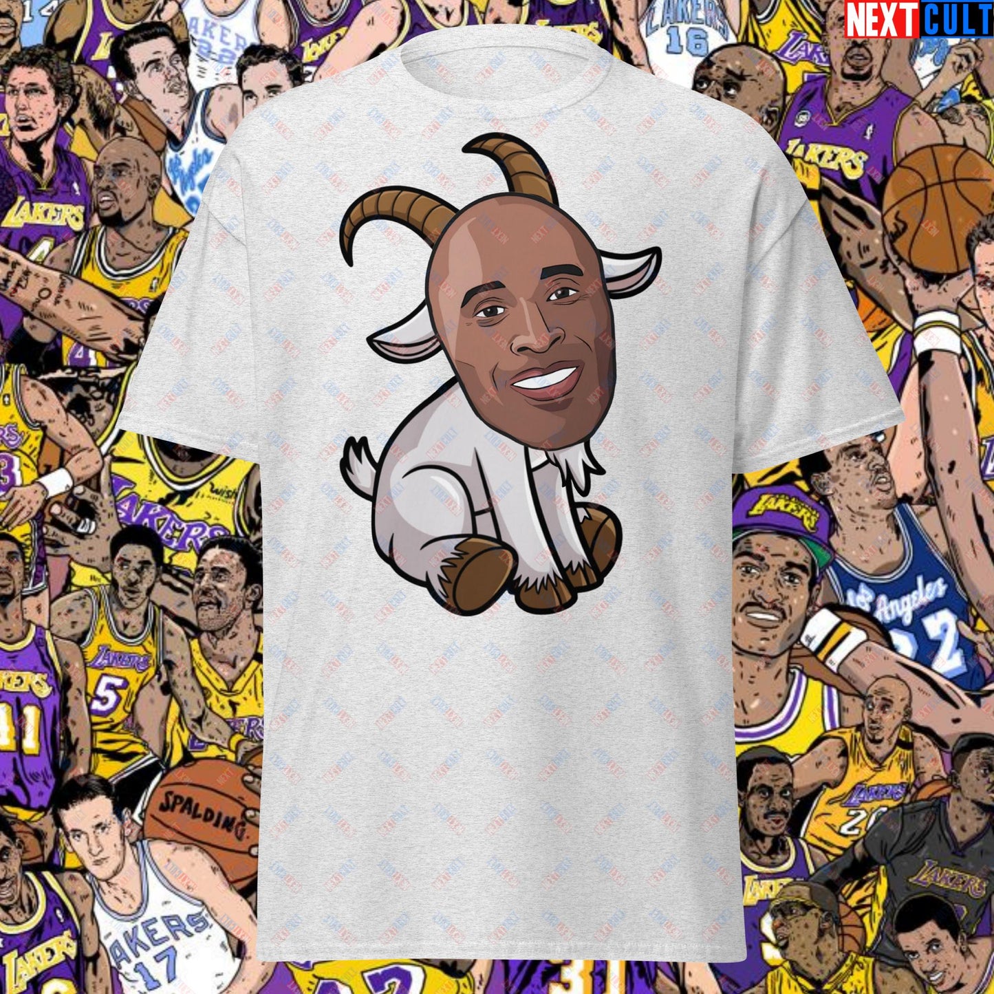 Kobe Bryant G.O.A.T. T-Shirt - Settle the Debate Casual Top - Greatest of All Time NBA Meme Tee for Basketball Fans - Perfect Gift for Kobe Fans Unisex tee Ash T-shirts Basketball G.O.A.T. Kobe Bryant Los Angeles Lakers NBA Next Cult Brand