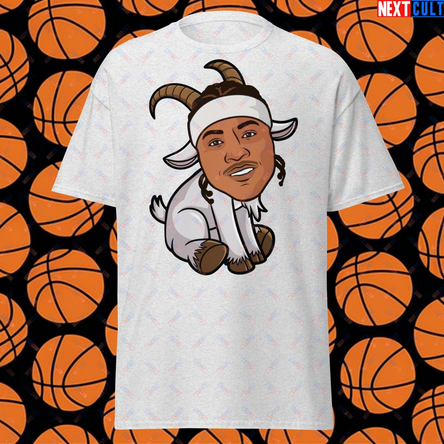 Carmelo Anthony G.O.A.T. T-Shirt - Funny Basketball Meme Casual Top - Greatest of All Time Carmelo Anthony Tee - Perfect Gift for Basketball Fans Unisex tee Ash T-shirts Basketball Carmelo Anthony Denver Nuggets G.O.A.T. NBA New York Knicks Next Cult Brand