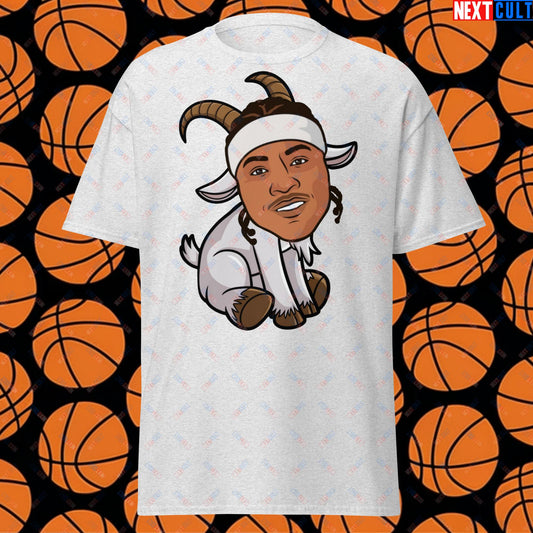 Carmelo Anthony G.O.A.T. T-Shirt - Funny Basketball Meme Casual Top - Greatest of All Time Carmelo Anthony Tee - Perfect Gift for Basketball Fans Unisex tee Ash T-shirts Basketball Carmelo Anthony Denver Nuggets G.O.A.T. NBA New York Knicks Next Cult Brand