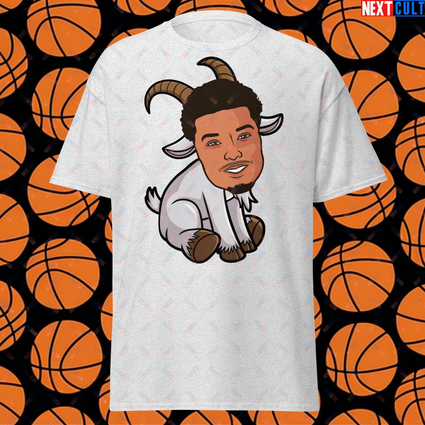 Wemby G.O.A.T. T-Shirt - Victor Wembanyama Funny Basketball Meme Casual Top - Greatest of All Time Tee for Basketball Fans - Perfect Gift for Wemby Fans Unisex tee Ash T-shirts Basketball G.O.A.T. NBA San Antonio Spurs Victor Wembanyama Wemby Next Cult Brand