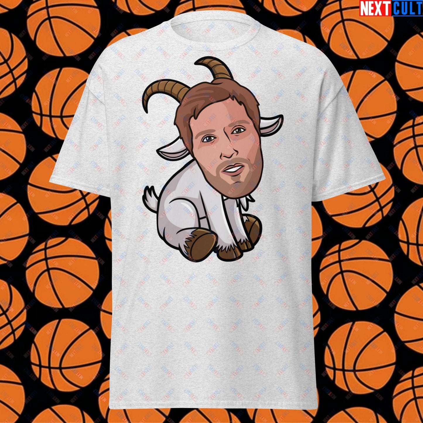 Dirk Nowitzki G.O.A.T. T-Shirt - Funny Basketball Meme Casual Top - Greatest of All Time Tee for Basketball Fans - Perfect Gift for Dirk Nowitzki Fans Unisex tee Ash T-shirts Basketball Dallas Mavericks Dirk Nowitzki G.O.A.T. NBA Next Cult Brand