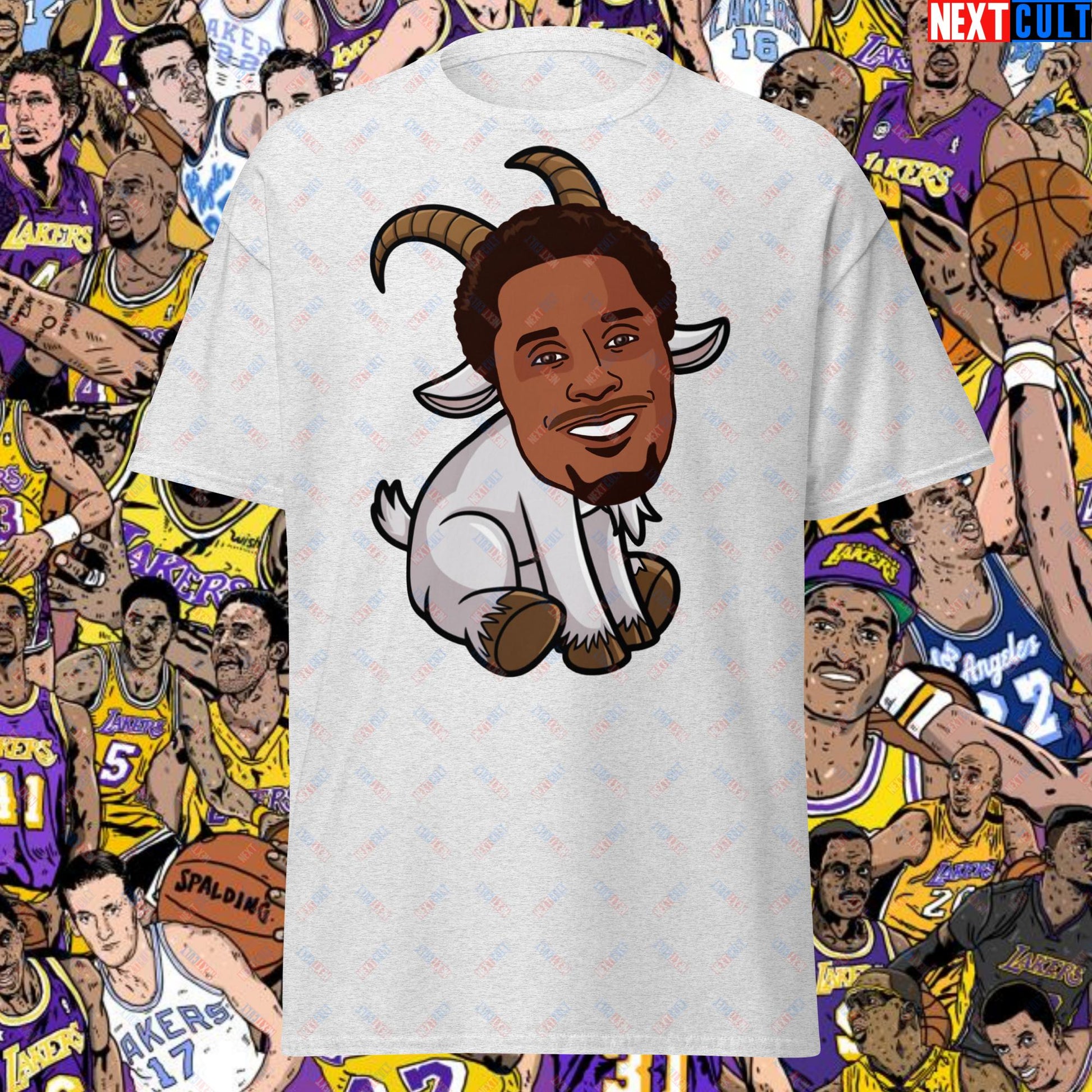 Kobe Bryant Mamba G.O.A.T. T-Shirt - Funny Basketball Meme Casual Top - Greatest of All Time Tee for Basketball Fans - Perfect Gift for Kobe Fans Unisex tee Ash T-shirts Basketball G.O.A.T. Kobe Bryant Los Angeles Lakers NBA Next Cult Brand