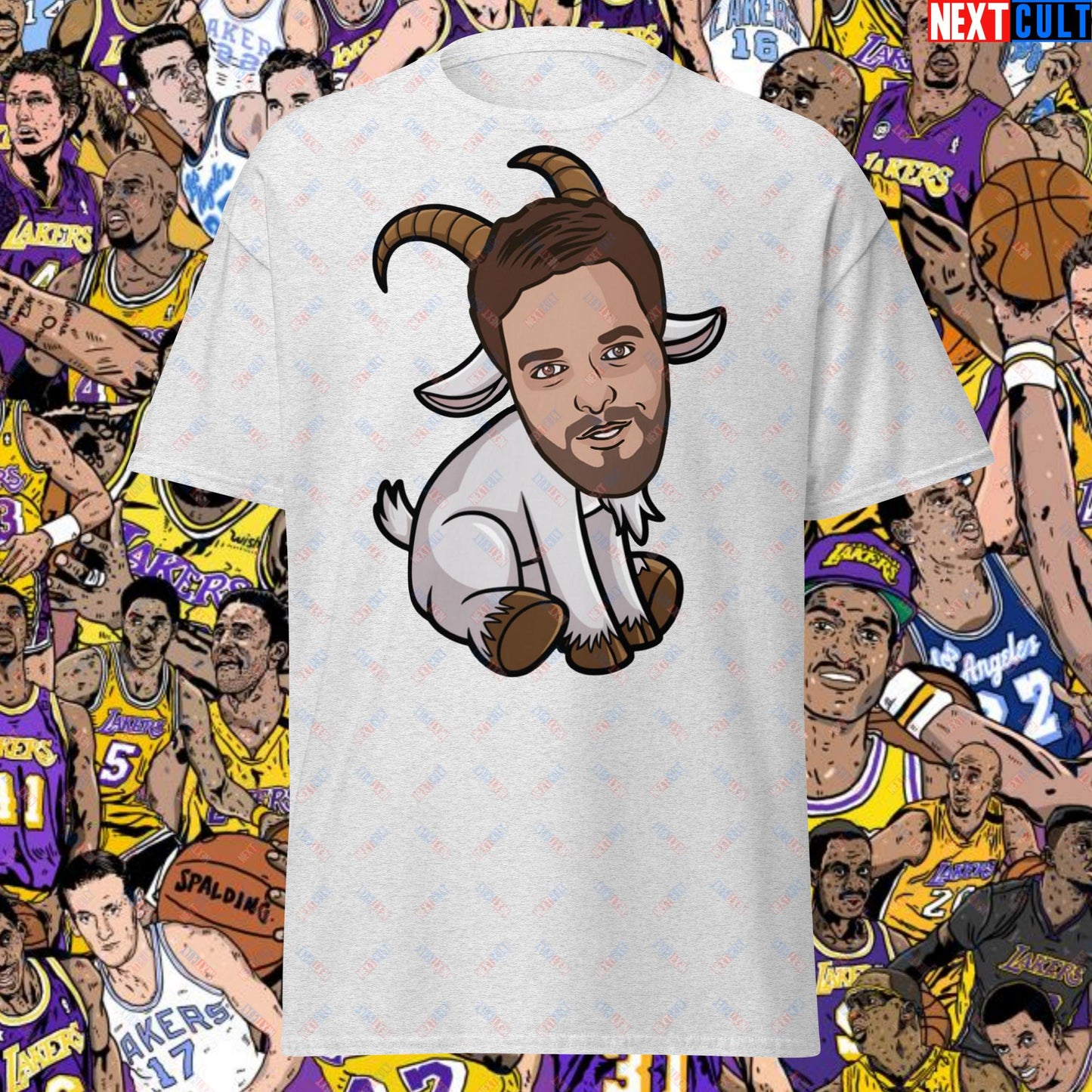 Pau Gasol G.O.A.T. T-Shirt - Funny Basketball Meme Casual Top - Greatest of All Time Tee for Basketball Fans - Perfect Gift for Pau Gasol Fans Unisex tee Ash T-shirts Basketball G.O.A.T. Los Angeles Lakers NBA Pau Gasol Next Cult Brand