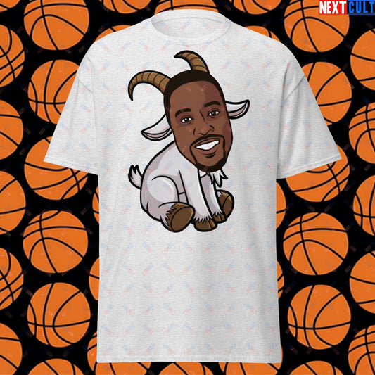 Dwight Howard GOAT T-Shirt - Funny Basketball Meme Casual Top - Greatest of All Time Tee for Basketball Fans - Perfect Gift for Dwight Howard Fans Ash T-shirts Basketball Dwight Howard G.O.A.T. Los Angeles Lakers NBA Orlando Magic Next Cult Brand