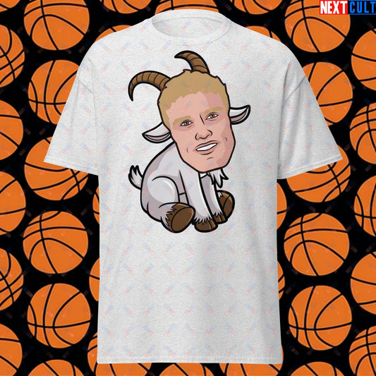 Lauri Markkanen GOAT T-Shirt - Funny Basketball Meme Casual Top - Greatest of All Time Tee for Basketball Fans - Perfect Gift for Lauri Markkanen Fans Ash T-shirts Basketball G.O.A.T. Lauri Markkanen NBA Utah Jazz Next Cult Brand