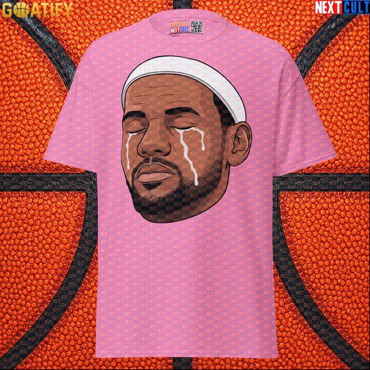 Crying LeBron Meme T-Shirt – Emotional NBA Basketball Graphic Tee Gift for Sports Fans |  | ["Basketball", "LeBron James", "NBA"]