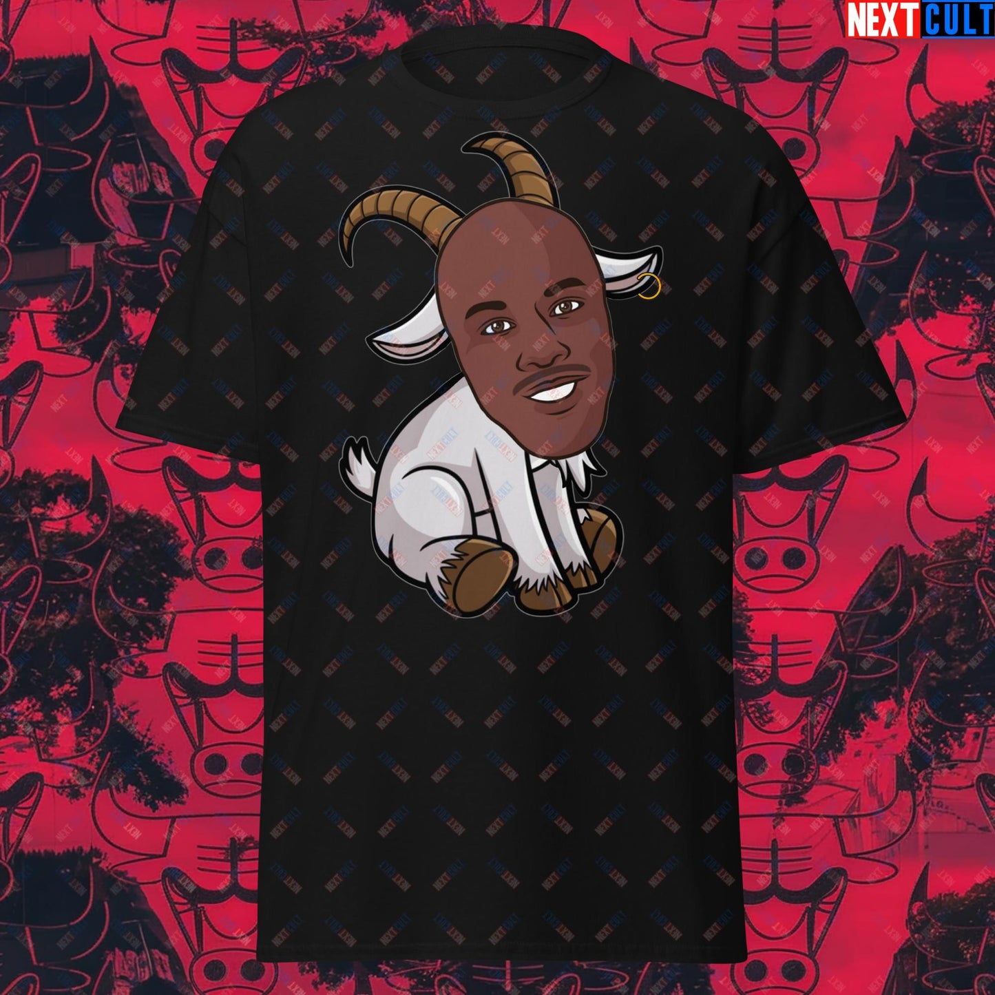 Michael Jordan G.O.A.T. T-Shirt - Funny Basketball Meme Casual Top - Greatest of All Time NBA Cartoon Design - Perfect Gift for Basketball Fans Unisex tee Black T-shirts Basketball Chicago Bulls G.O.A.T. Michael Jordan NBA Next Cult Brand