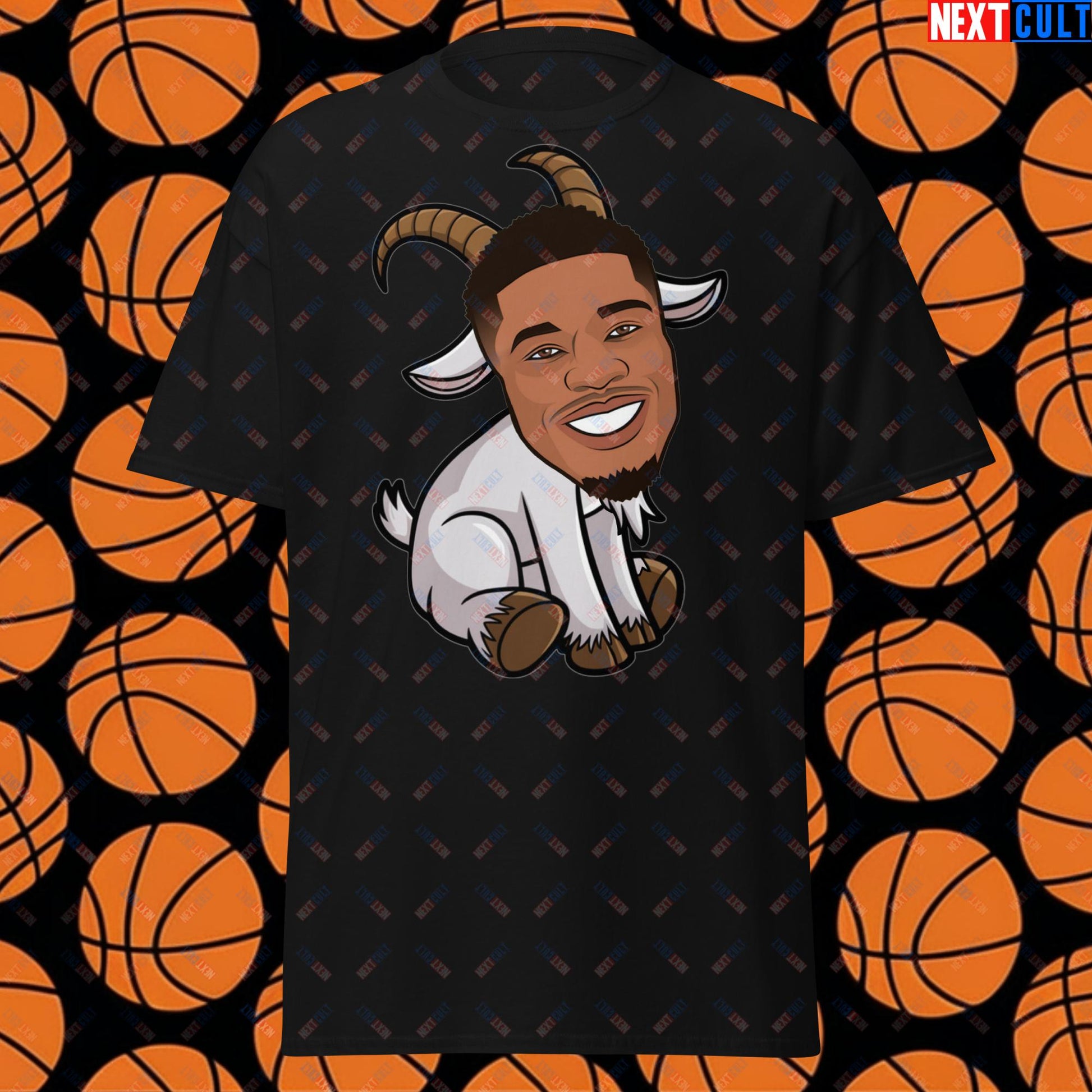 Giannis Antetokounmpo G.O.A.T. T-Shirt - Funny Basketball Meme Casual Top - Greatest of All Time Tee for Basketball Fans - Perfect Gift for Giannis Fans Unisex tee Black T-shirts Basketball G.O.A.T. Giannis Antetokounmpo Milwaukee Bucks NBA Next Cult Brand