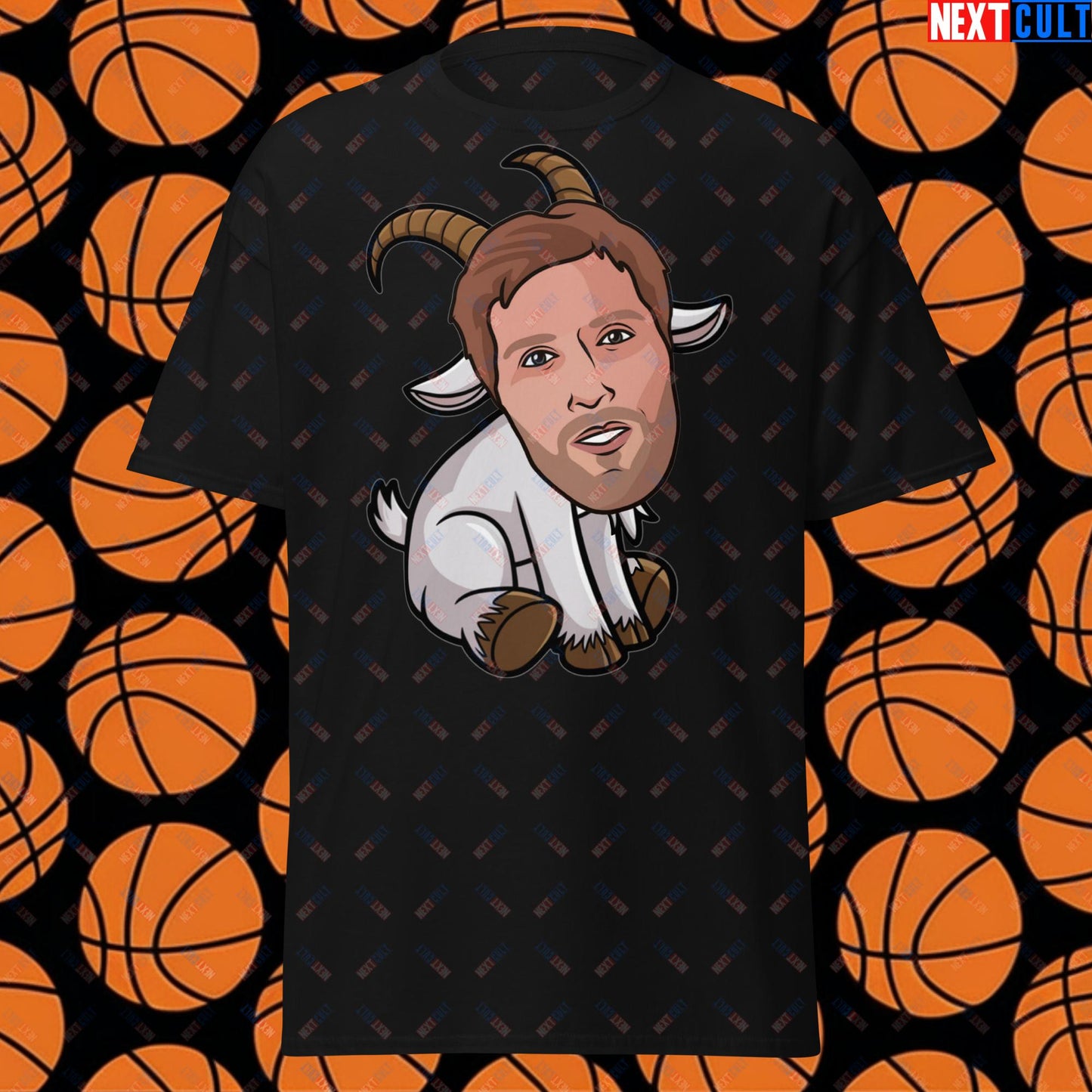 Dirk Nowitzki G.O.A.T. T-Shirt - Funny Basketball Meme Casual Top - Greatest of All Time Tee for Basketball Fans - Perfect Gift for Dirk Nowitzki Fans Unisex tee Black T-shirts Basketball Dallas Mavericks Dirk Nowitzki G.O.A.T. NBA Next Cult Brand