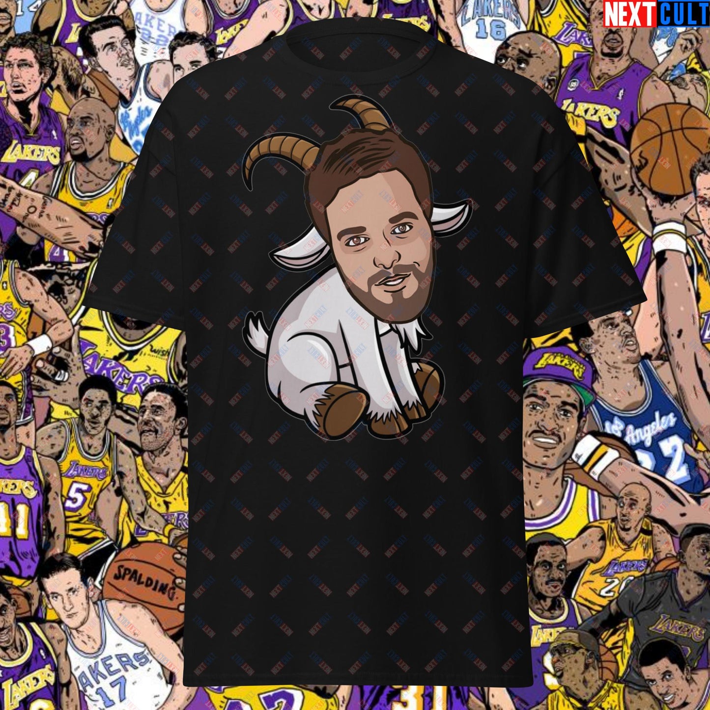 Pau Gasol G.O.A.T. T-Shirt - Funny Basketball Meme Casual Top - Greatest of All Time Tee for Basketball Fans - Perfect Gift for Pau Gasol Fans Unisex tee Black T-shirts Basketball G.O.A.T. Los Angeles Lakers NBA Pau Gasol Next Cult Brand