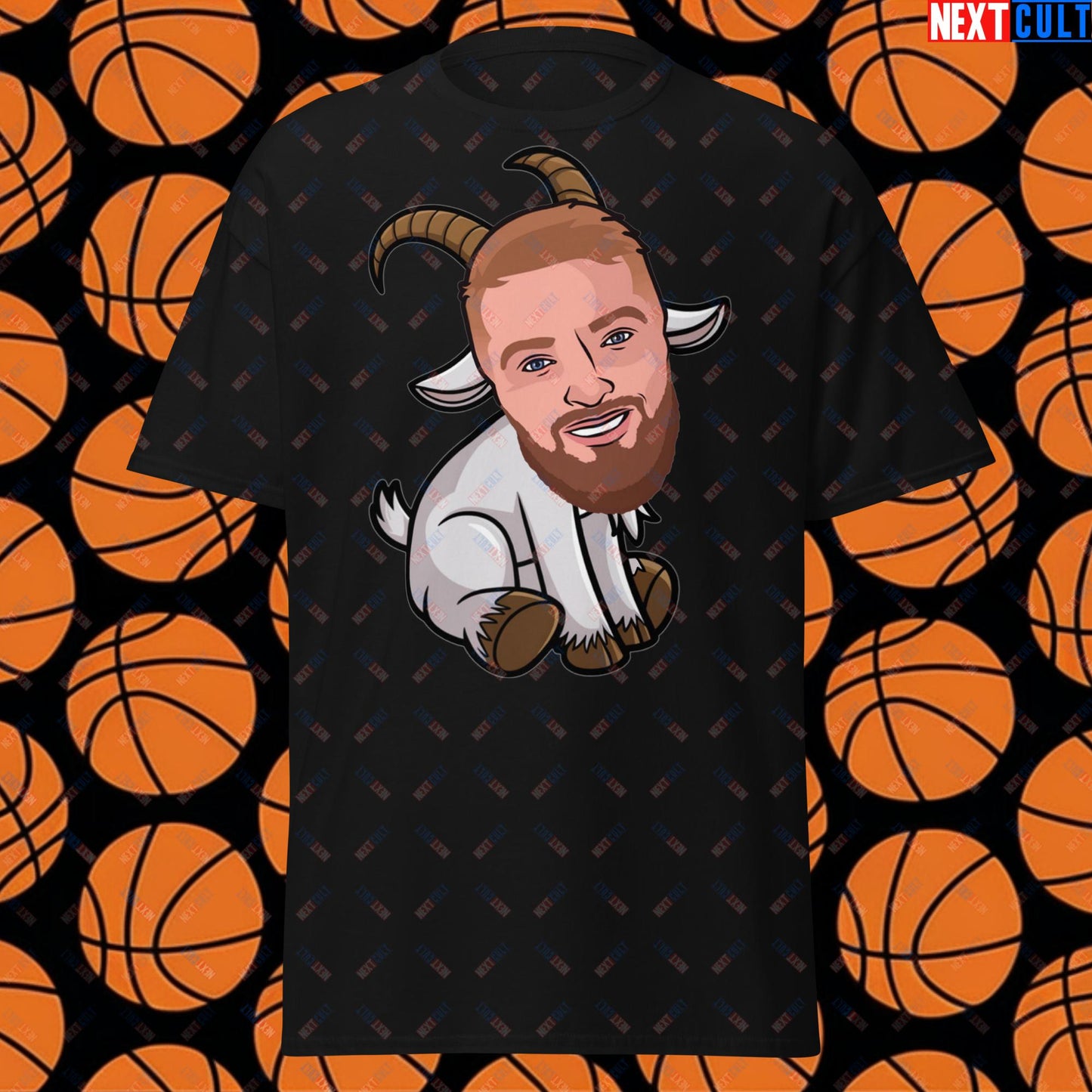 Domantas Sabonis GOAT T-Shirt - Funny Basketball Meme Casual Top - Greatest of All Time Tee for Sacramento Kings and Lithuania Fans - Perfect Gift for Basketball Lovers Black T-shirts Basketball Domantas Sabonis G.O.A.T. NBA Sacramento Kings Next Cult Brand