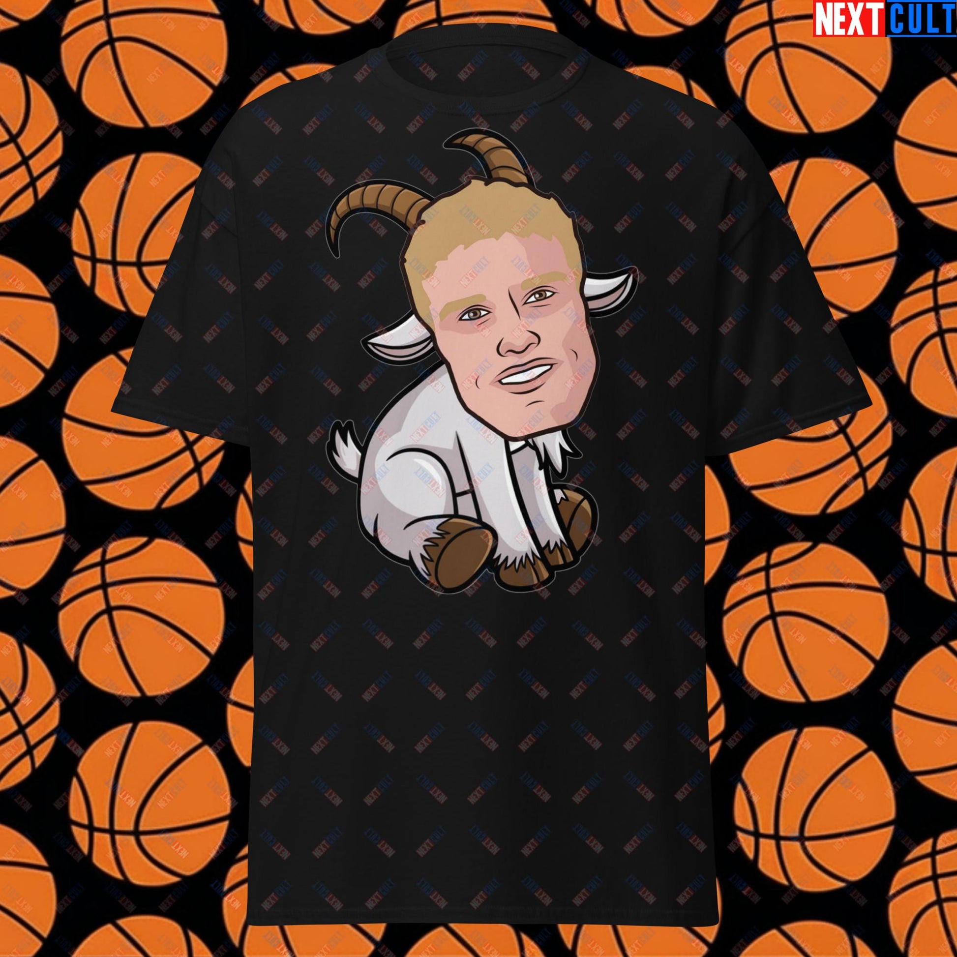 Lauri Markkanen GOAT T-Shirt - Funny Basketball Meme Casual Top - Greatest of All Time Tee for Basketball Fans - Perfect Gift for Lauri Markkanen Fans Black T-shirts Basketball G.O.A.T. Lauri Markkanen NBA Utah Jazz Next Cult Brand