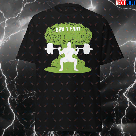 Funny Don't Fart Squats Gym T-Shirt – Meme Workout Tee for Lifters, Fitness & Weightlifting Gains T-shirts Bodybuilding Fitness Gym Powerlifting Pump Cover Workout Next Cult Brand