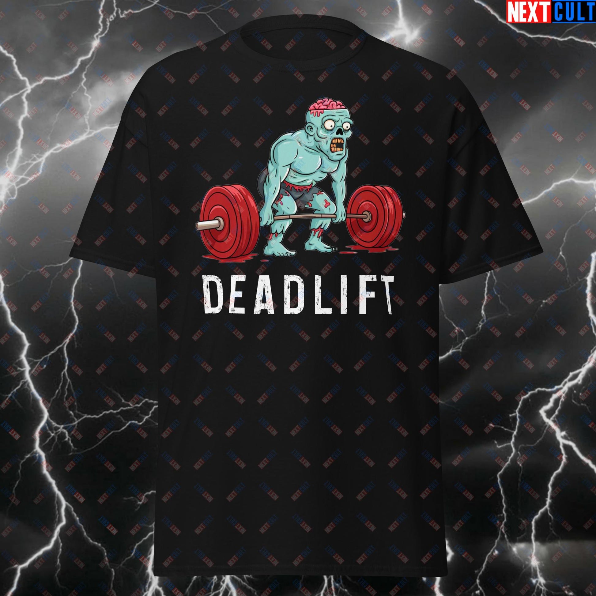 Zombie Deadlift T-Shirt - Funny Gym Meme Tee for Deadlift Lovers, Lifters & Gym Bros - Fitness Workout Top for Leg Day Gains T-shirts Bodybuilding Fitness Gym Pump Cover Workout Zombie Next Cult Brand